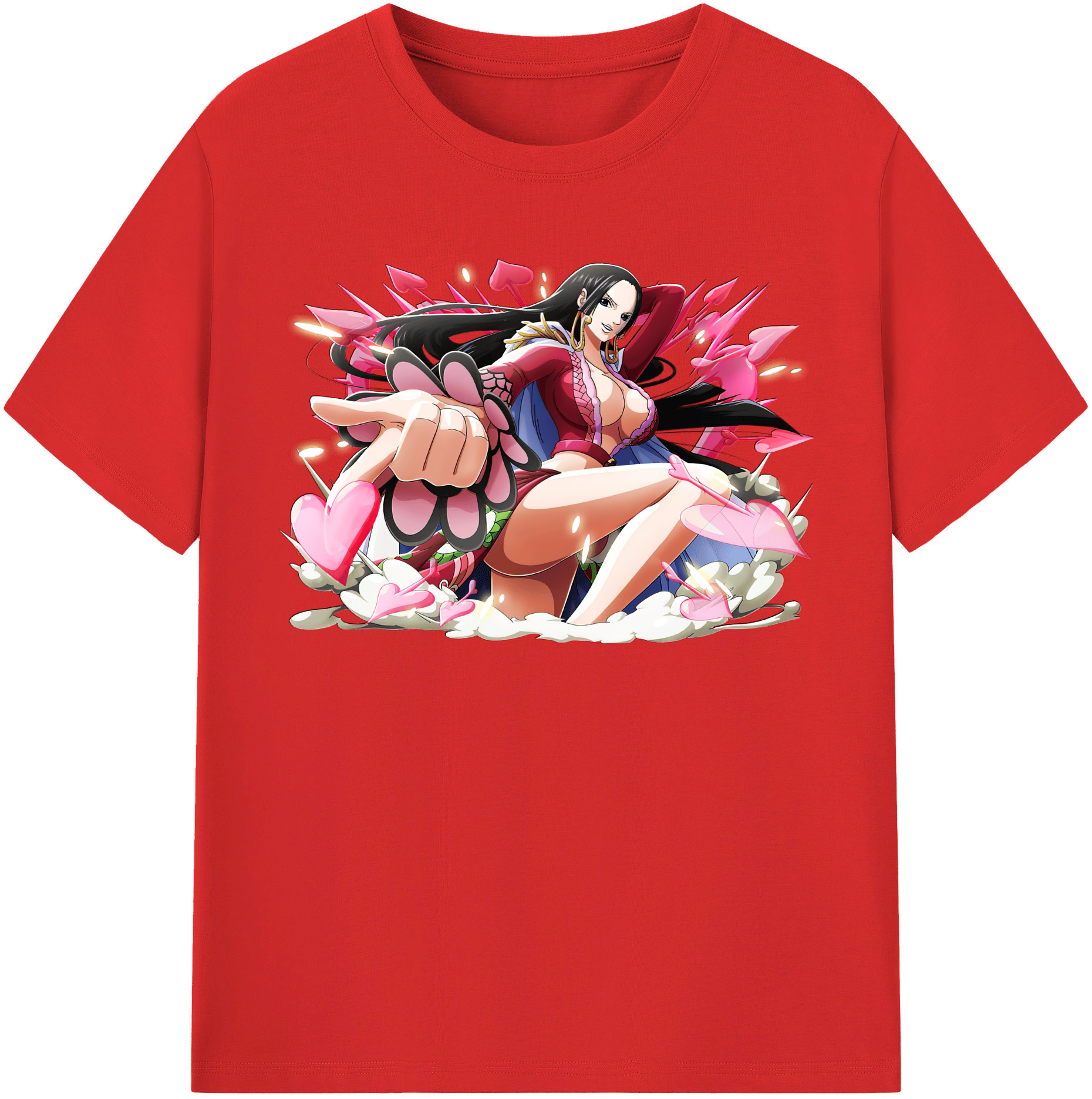 ワンピース ボア・ハンコック ONE PIECE Boa·Hancock レディースカジュアルプリントTシャツ（綿100％）