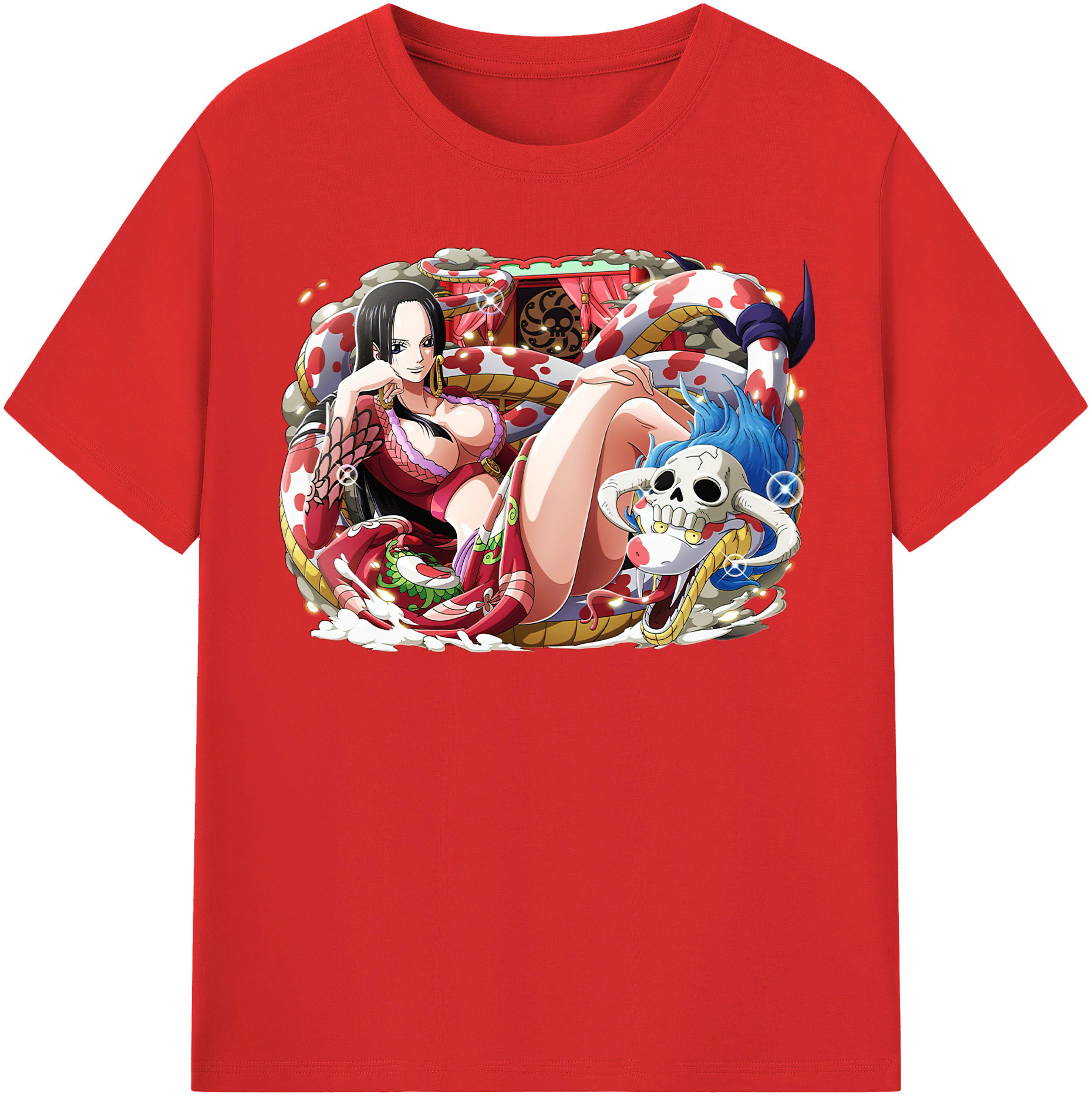 ワンピース ボア・ハンコック ONE PIECE Boa·Hancock レディースカジュアルプリントTシャツ（綿100％）