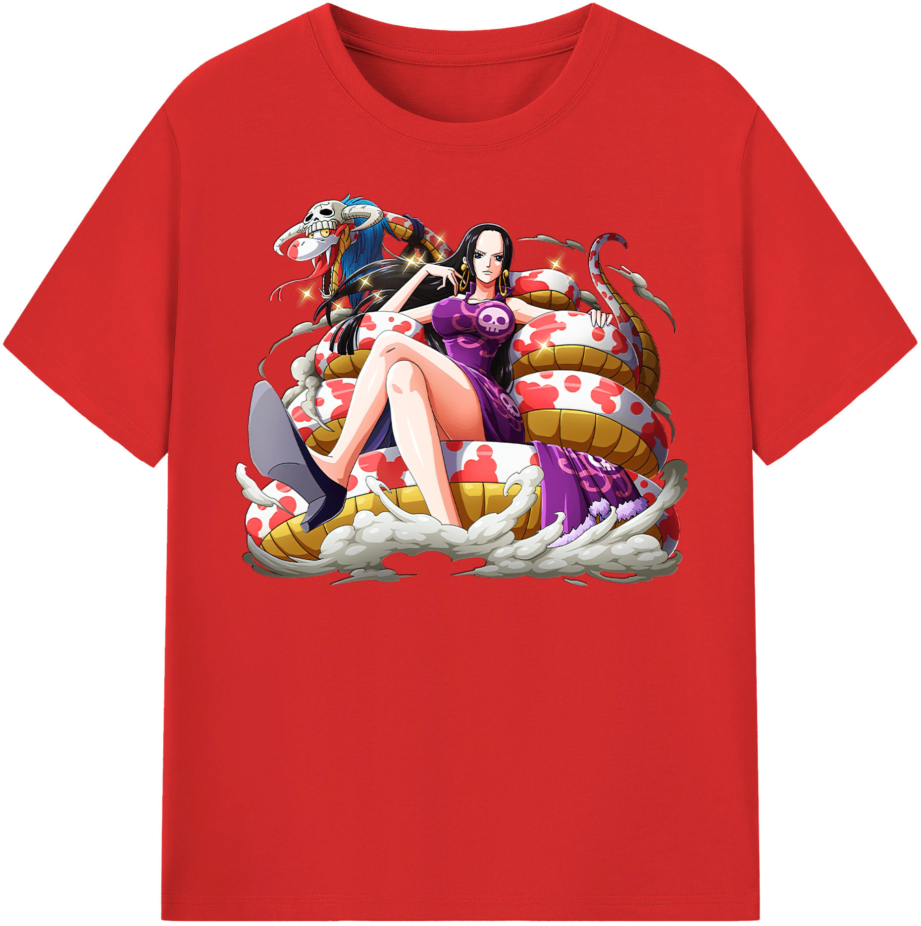 ワンピース ボア・ハンコック ONE PIECE Boa·Hancock レディースカジュアルプリントTシャツ（綿100％）