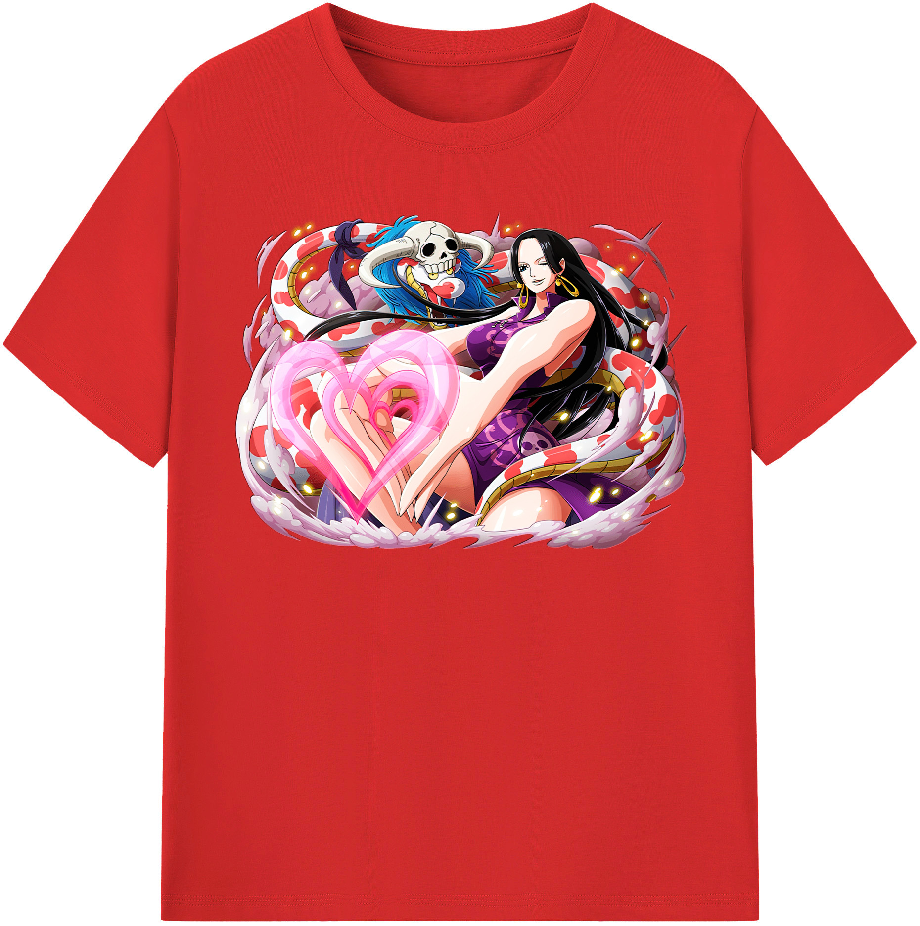 ワンピース ボア・ハンコック ONE PIECE Boa·Hancock レディースカジュアルプリントTシャツ（綿100％）