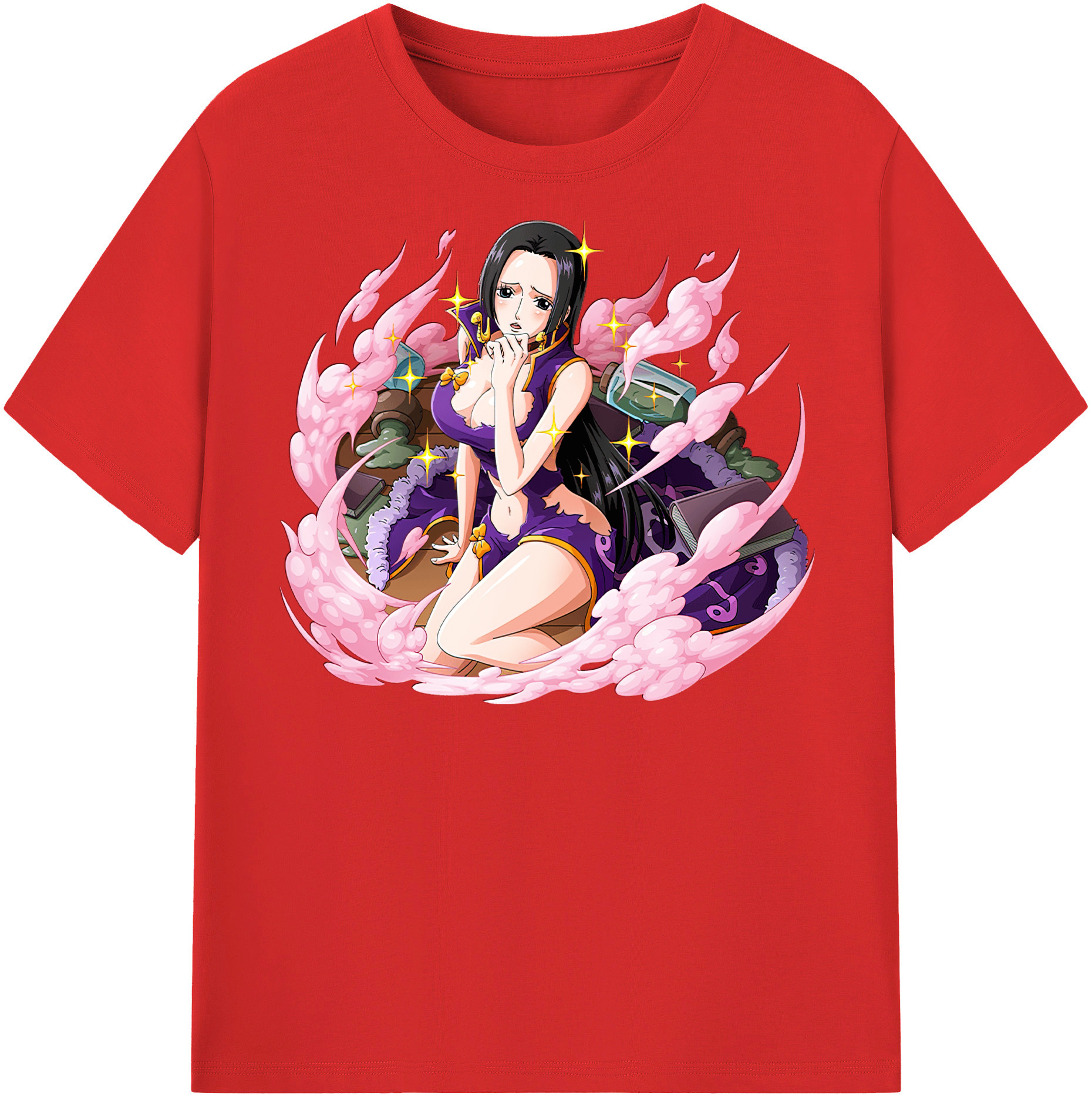 ワンピース ボア・ハンコック ONE PIECE Boa·Hancock レディースカジュアルプリントTシャツ（綿100％）