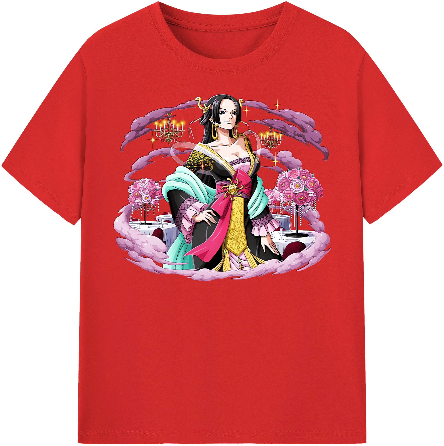 ワンピース ボア・ハンコック ONE PIECE Boa·Hancock レディースカジュアルプリントTシャツ（綿100％）