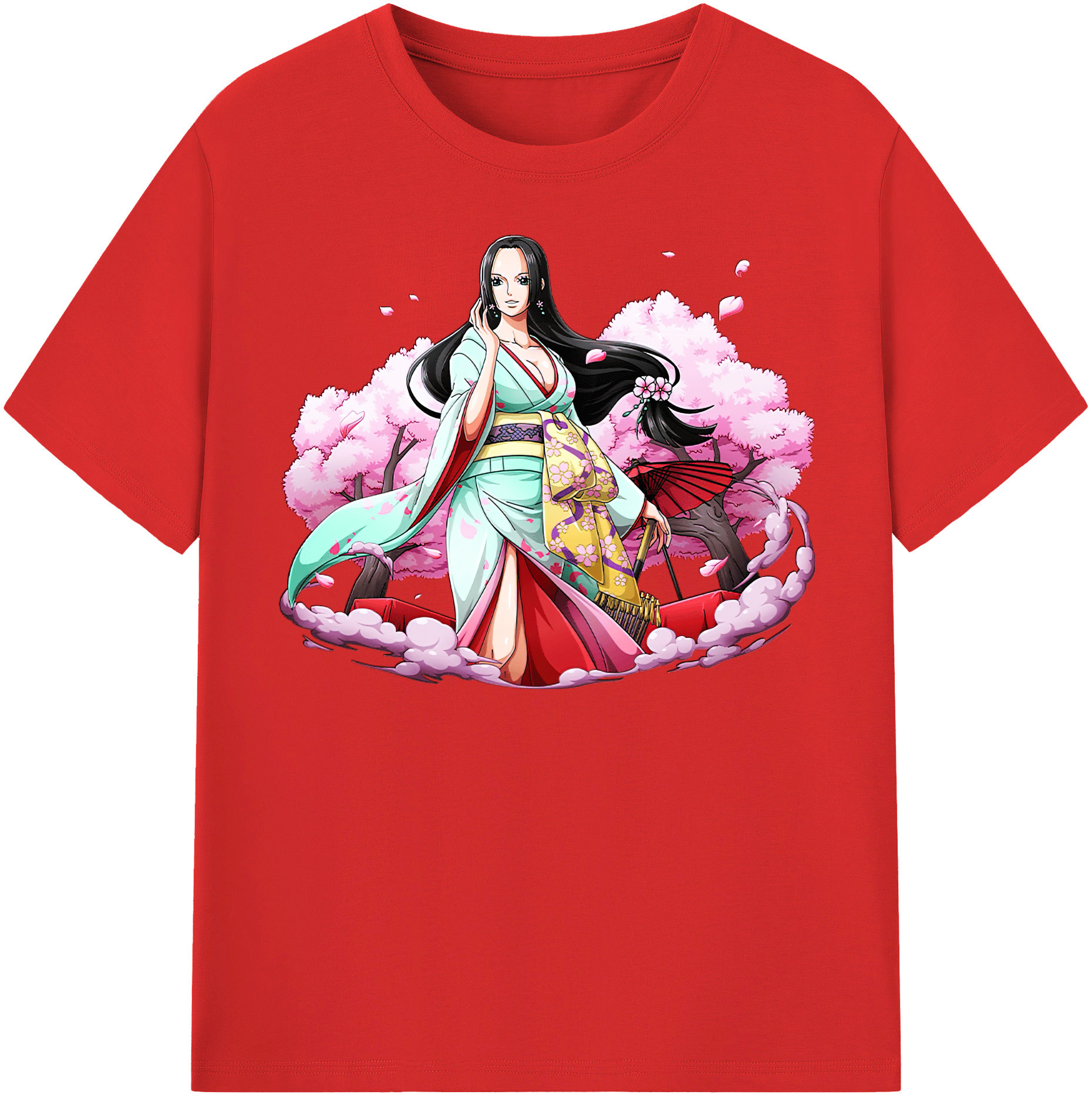 ワンピース ボア・ハンコック ONE PIECE Boa·Hancock レディースカジュアルプリントTシャツ（綿100％）