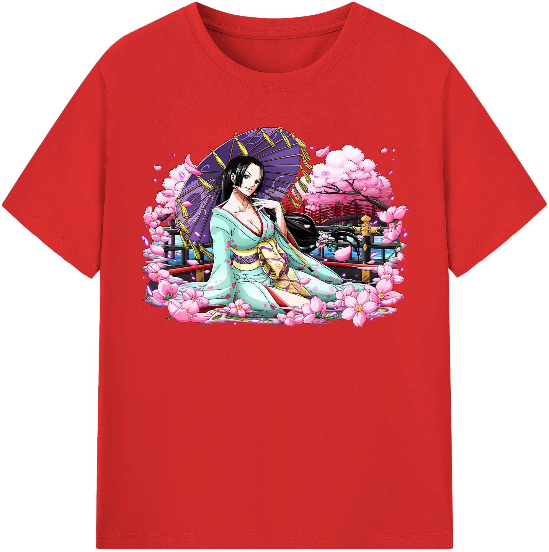 ワンピース ボア・ハンコック ONE PIECE Boa·Hancock レディースカジュアルプリントTシャツ（綿100％）