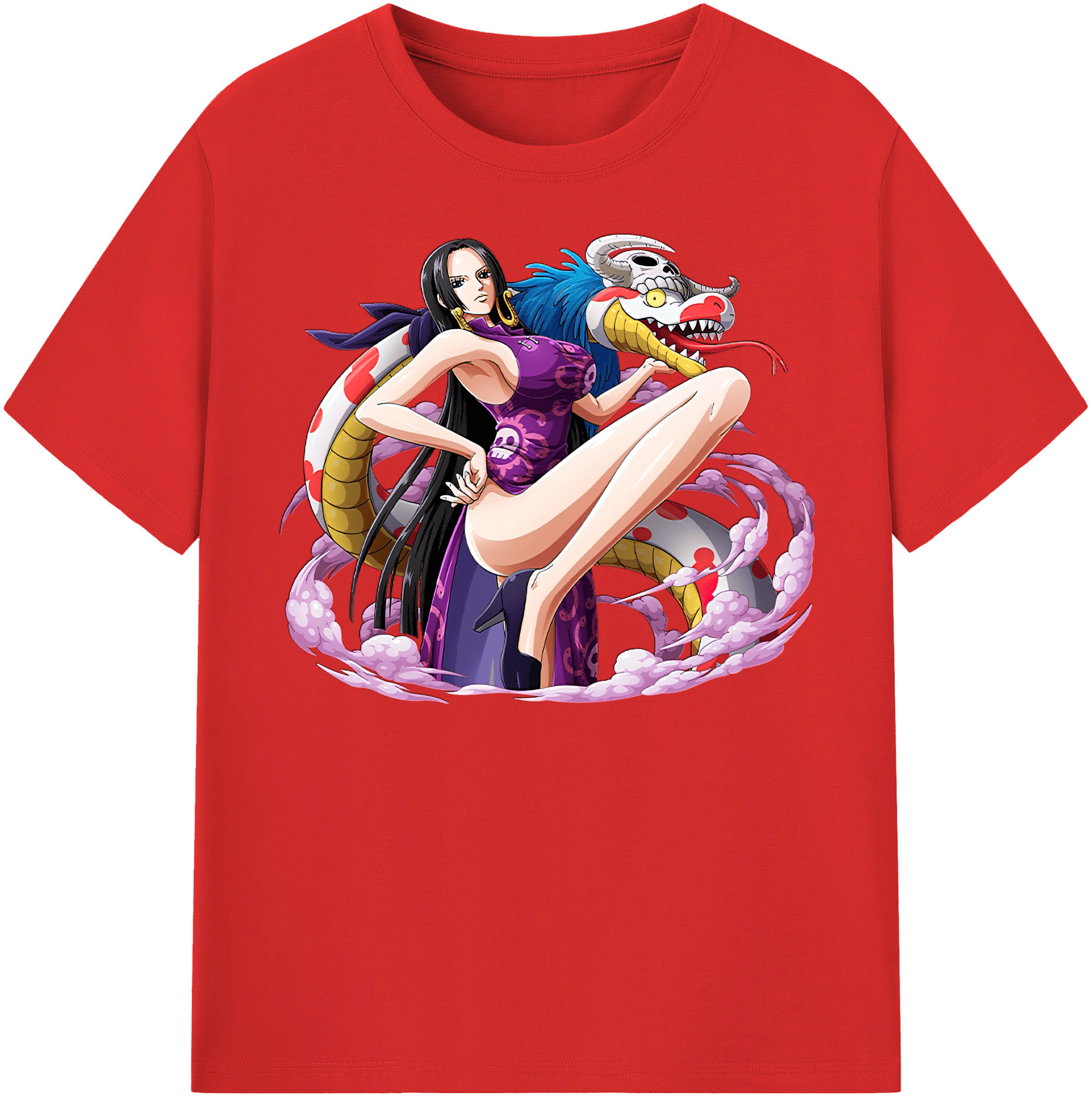 ワンピース ボア・ハンコック ONE PIECE Boa·Hancock レディースカジュアルプリントTシャツ（綿100％）