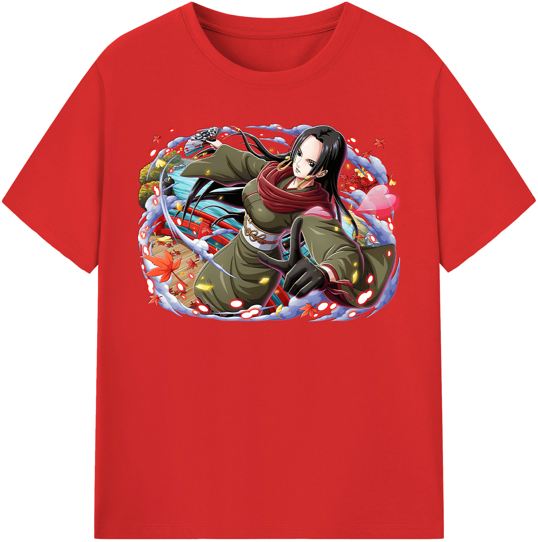 ワンピース ボア・ハンコック ONE PIECE Boa·Hancock レディースカジュアルプリントTシャツ（綿100％）