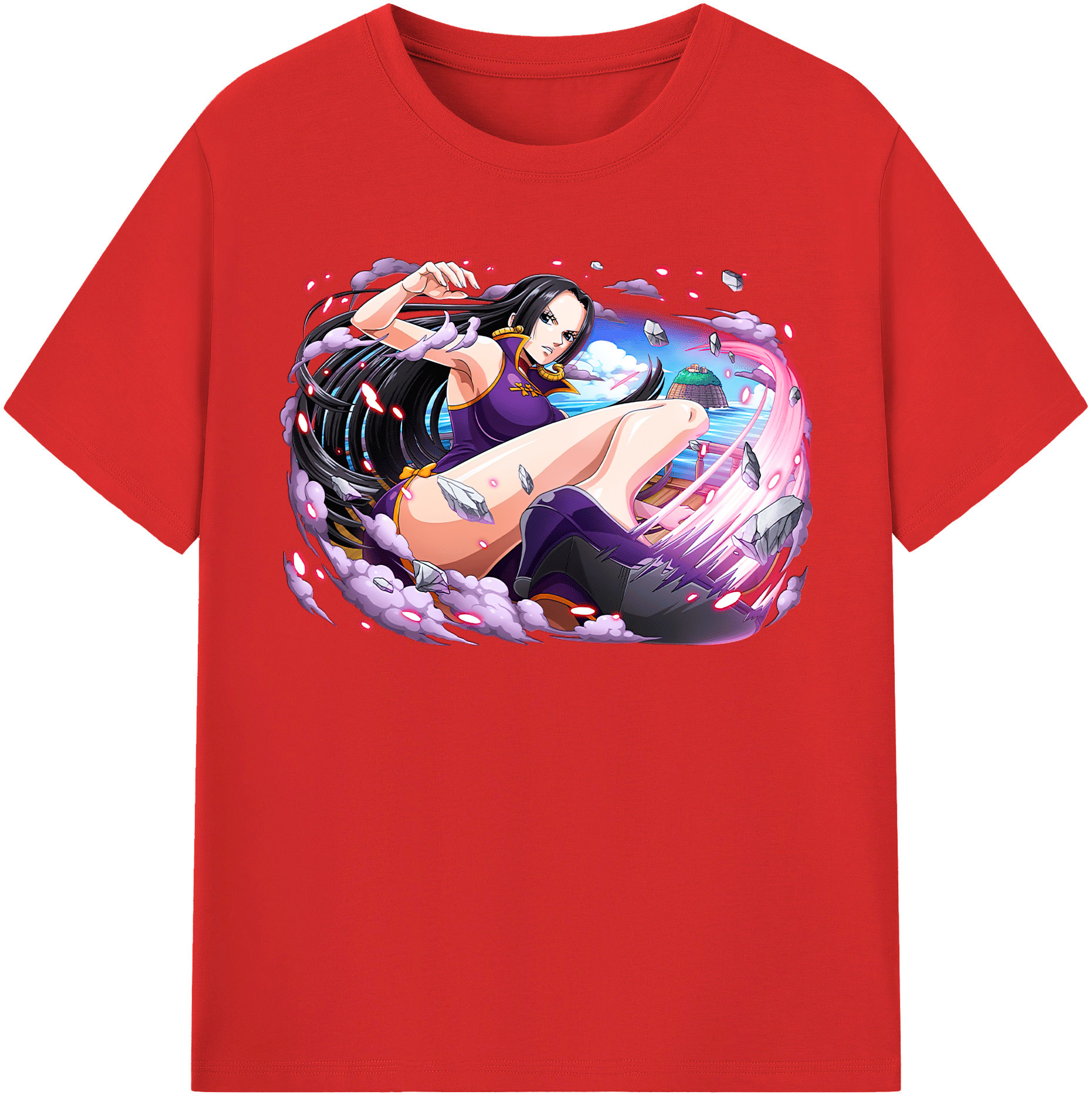 ワンピース ボア・ハンコック ONE PIECE Boa·Hancock レディースカジュアルプリントTシャツ（綿100％）
