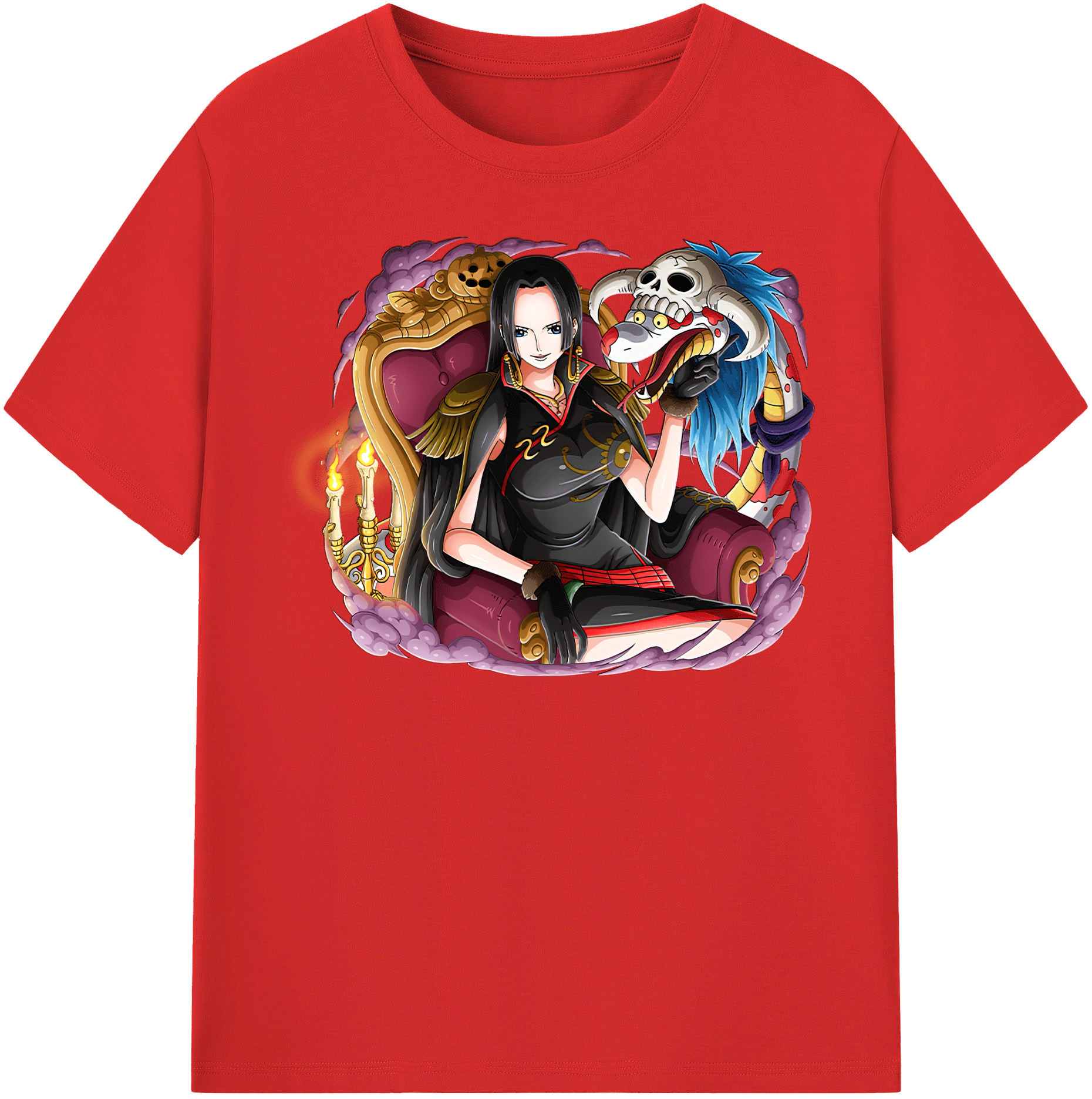 ワンピース ボア・ハンコック ONE PIECE Boa·Hancock レディースカジュアルプリントTシャツ（綿100％）