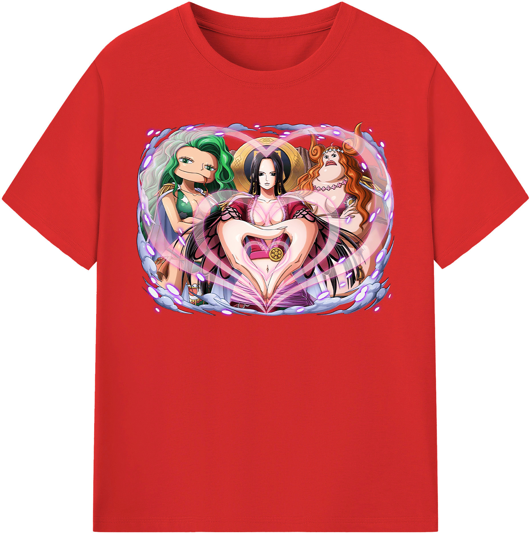 ワンピース ボア・ハンコック ONE PIECE Boa·Hancock レディースカジュアルプリントTシャツ（綿100％）