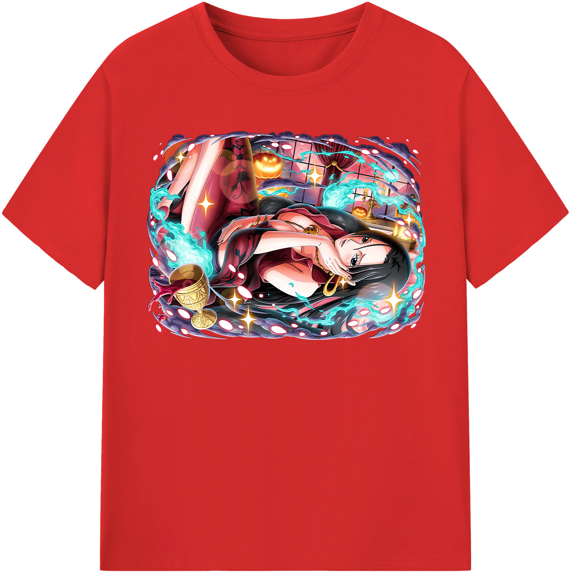 ワンピース ボア・ハンコック ONE PIECE Boa·Hancock レディースカジュアルプリントTシャツ（綿100％）