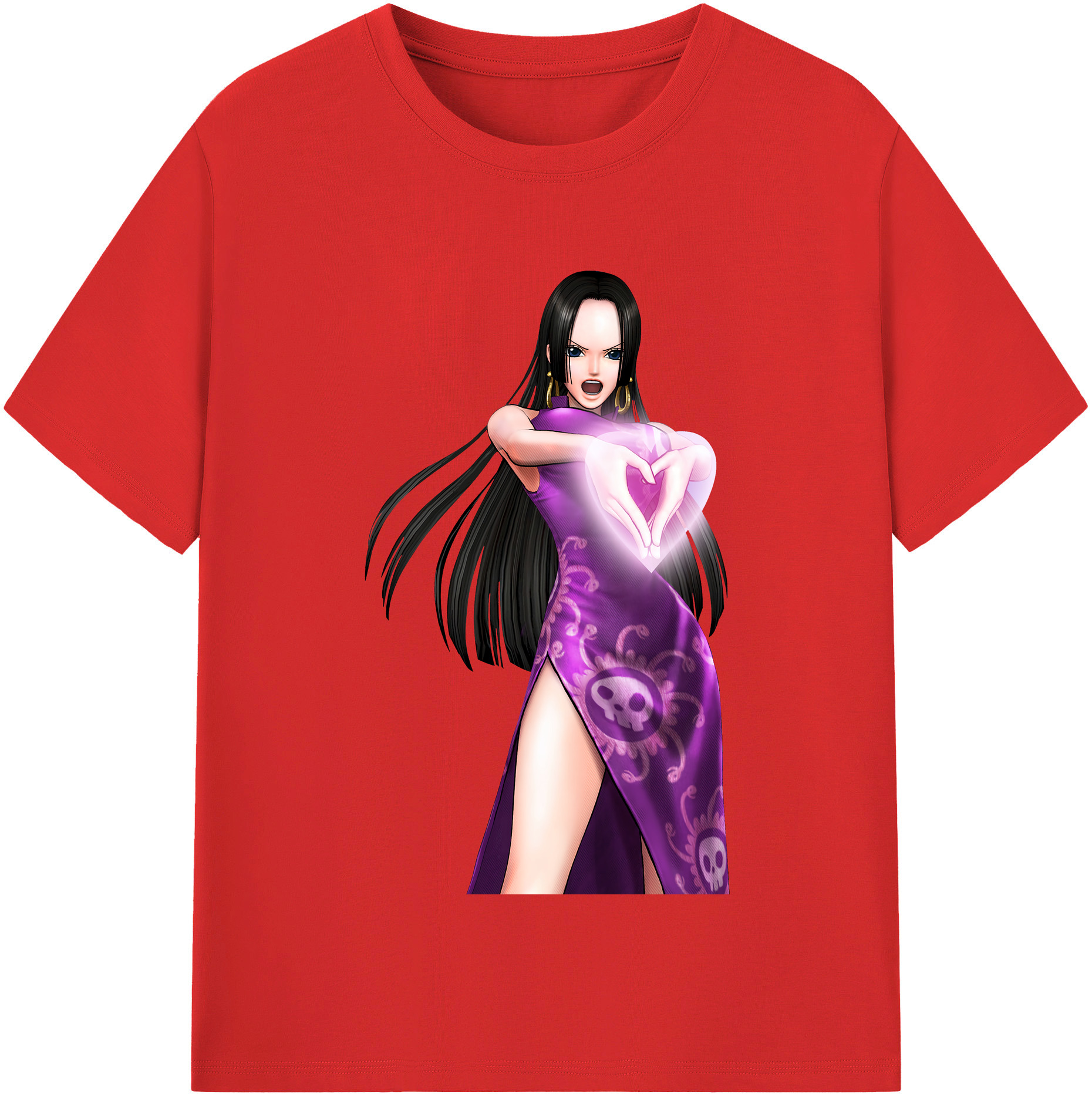 ワンピース ボア・ハンコック ONE PIECE Boa·Hancock レディースカジュアルプリントTシャツ（綿100％）