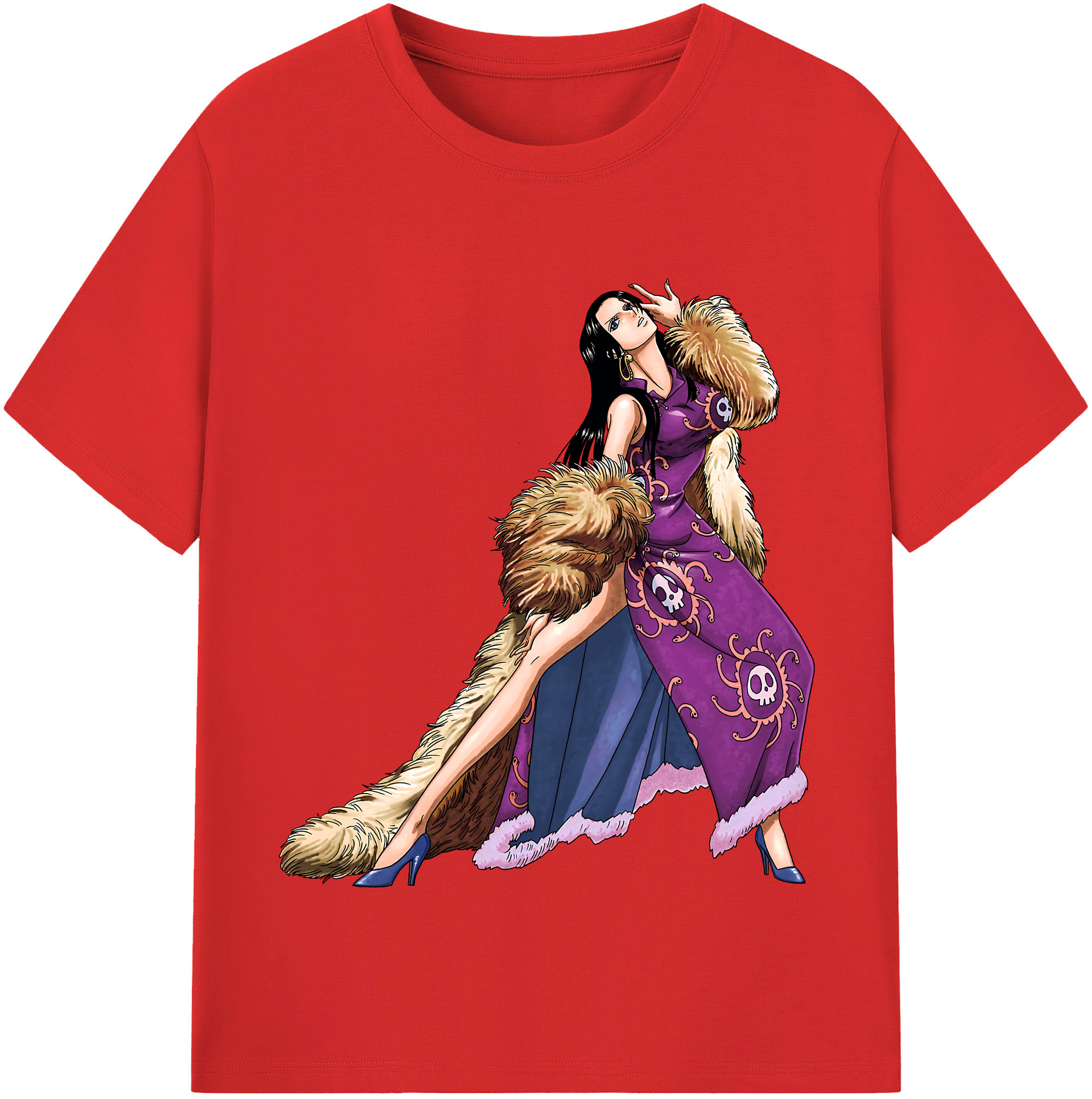 ワンピース ボア・ハンコック ONE PIECE Boa·Hancock レディースカジュアルプリントTシャツ（綿100％）