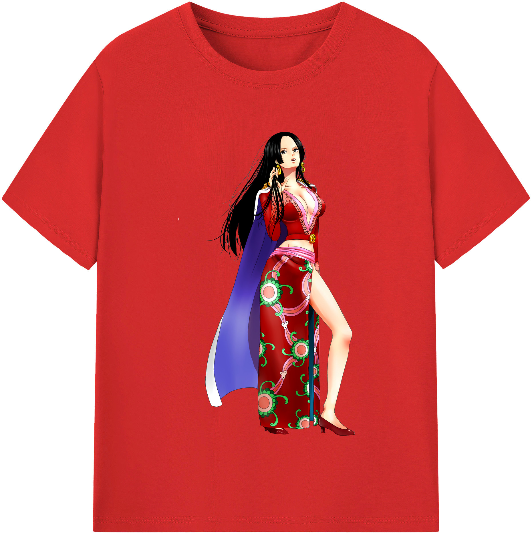 ワンピース ボア・ハンコック ONE PIECE Boa·Hancock レディースカジュアルプリントTシャツ（綿100％）