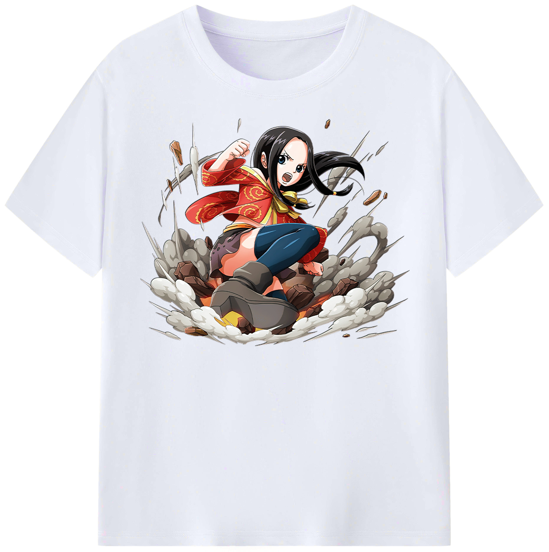 （画像用） ワンピース ボア・ハンコック ONE PIECE Boa·Hancock レディースカジュアルプリントTシャツ（綿100％）