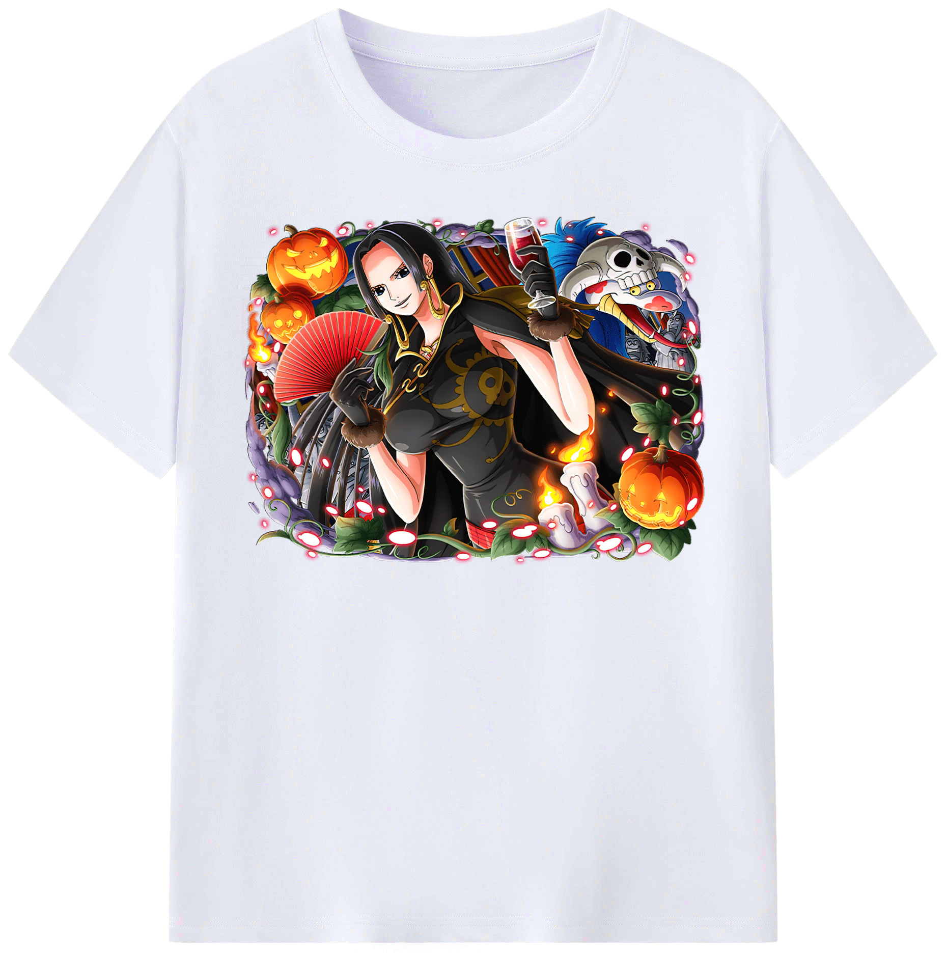 ワンピース ボア・ハンコック ONE PIECE Boa·Hancock レディースカジュアルプリントTシャツ（綿100％）