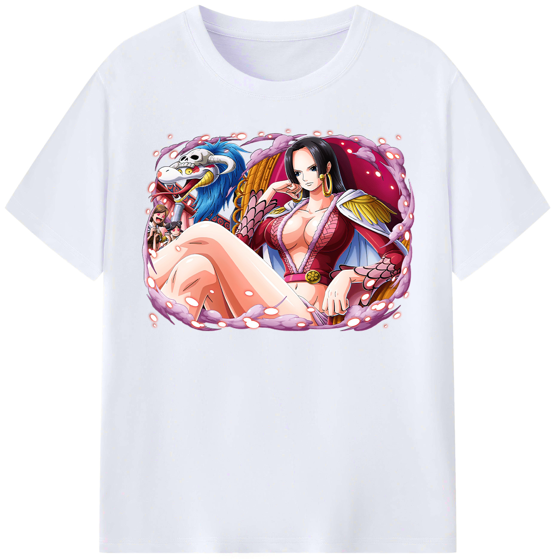 ワンピース ボア・ハンコック ONE PIECE Boa·Hancock レディースカジュアルプリントTシャツ（綿100％）