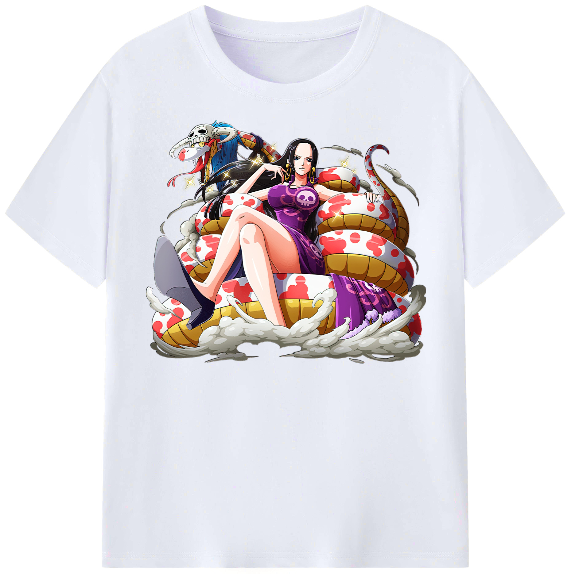 （画像用） ワンピース ボア・ハンコック ONE PIECE Boa·Hancock レディースカジュアルプリントTシャツ（綿100％）