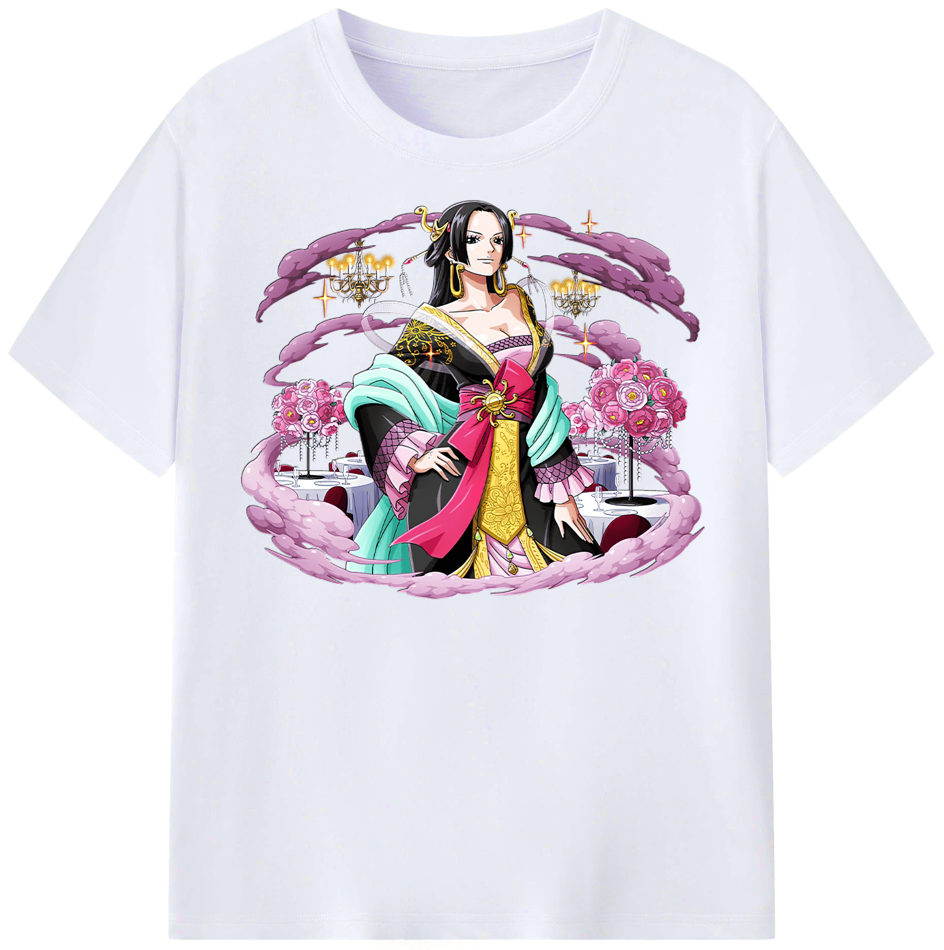 ワンピース ボア・ハンコック ONE PIECE Boa·Hancock レディースカジュアルプリントTシャツ（綿100％）