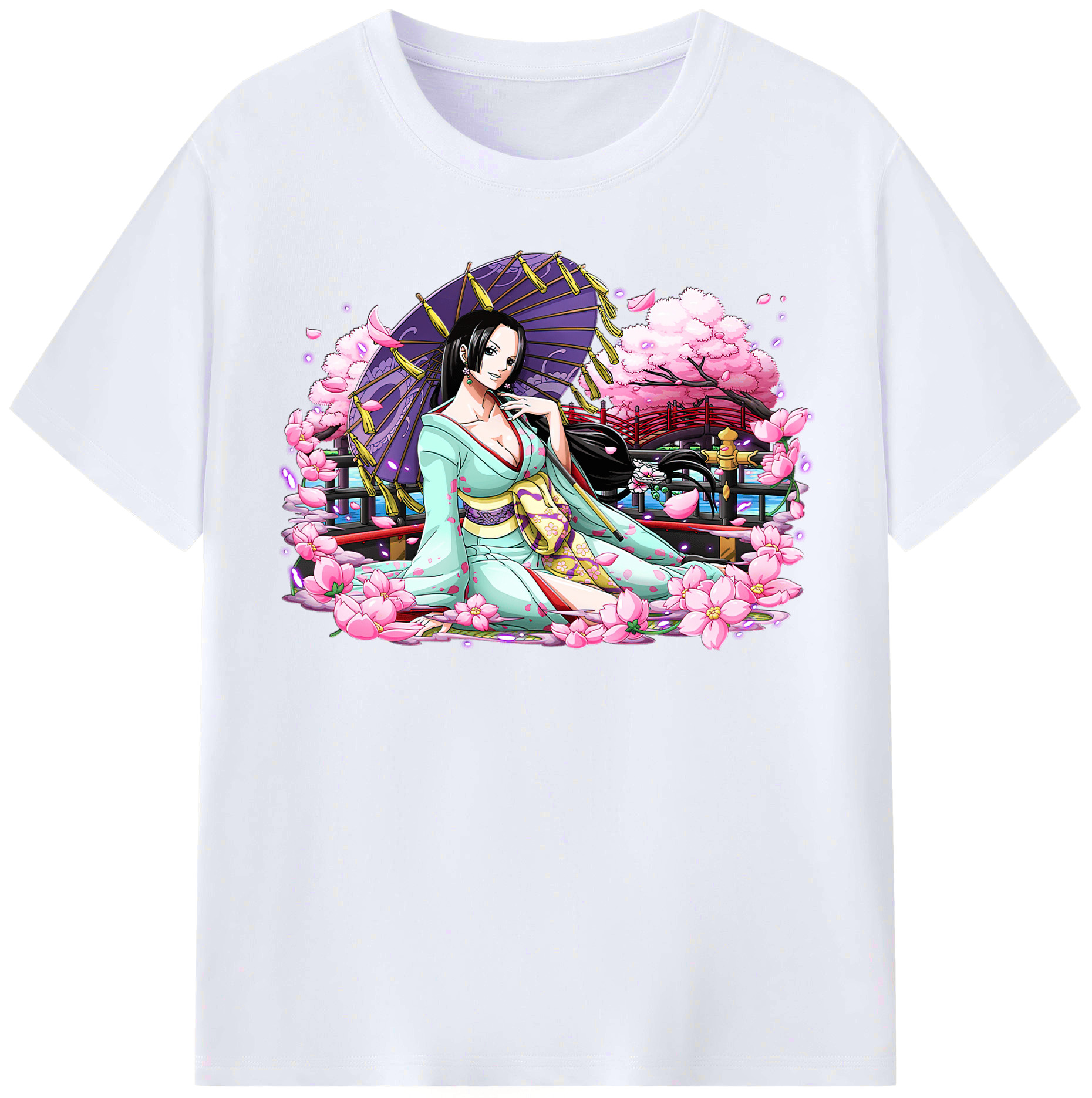 ワンピース ボア・ハンコック ONE PIECE Boa·Hancock レディースカジュアルプリントTシャツ（綿100％）