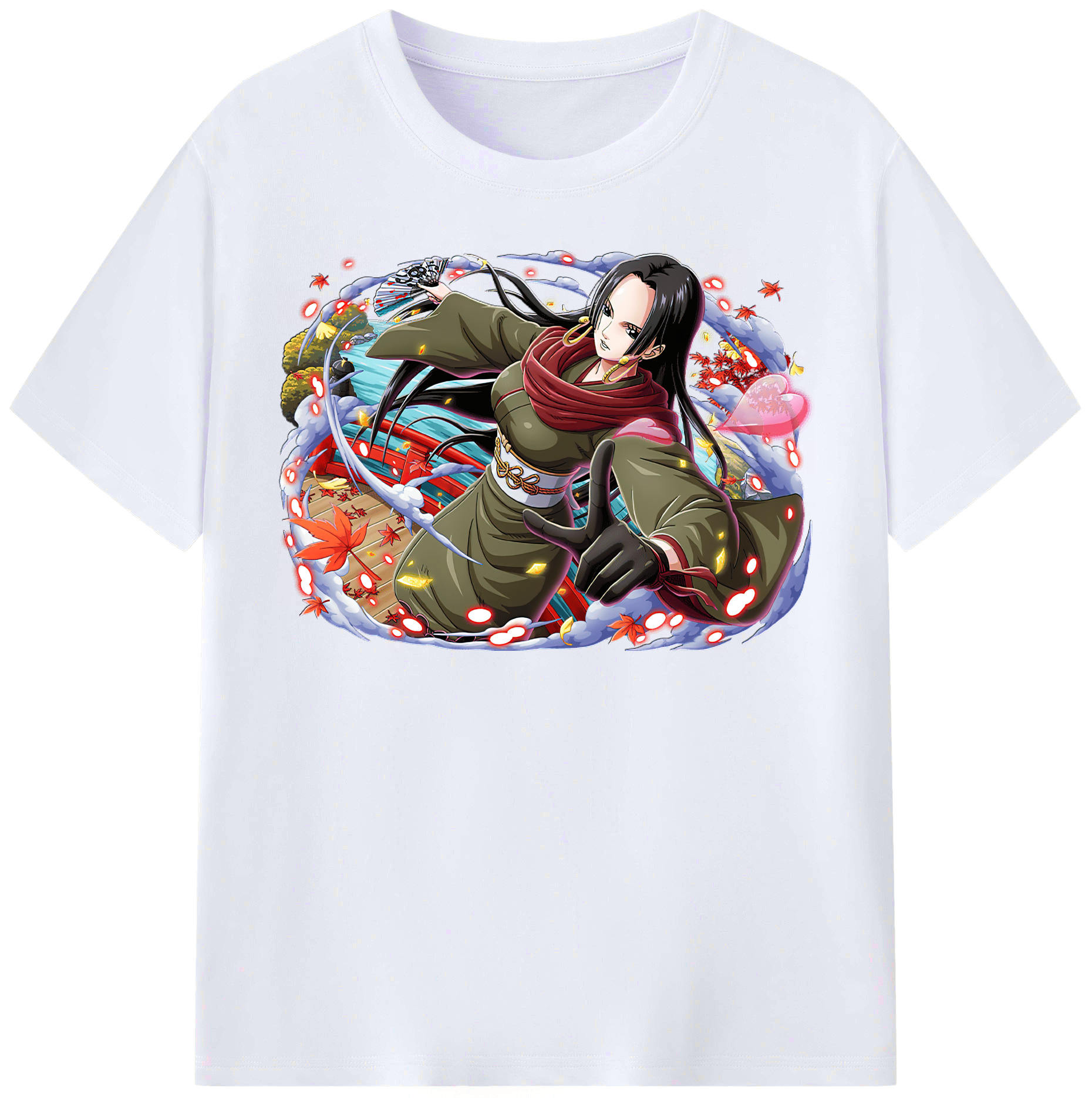 ワンピース ボア・ハンコック ONE PIECE Boa·Hancock レディースカジュアルプリントTシャツ（綿100％）