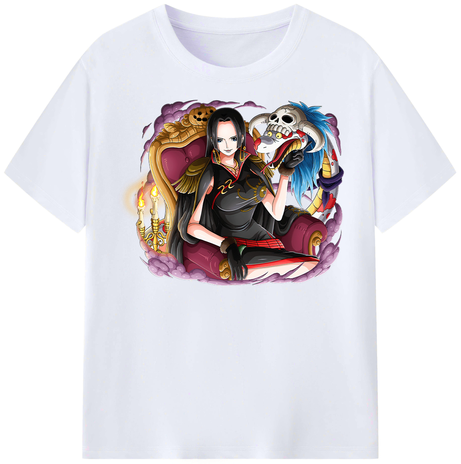 ワンピース ボア・ハンコック ONE PIECE Boa·Hancock レディースカジュアルプリントTシャツ（綿100％）