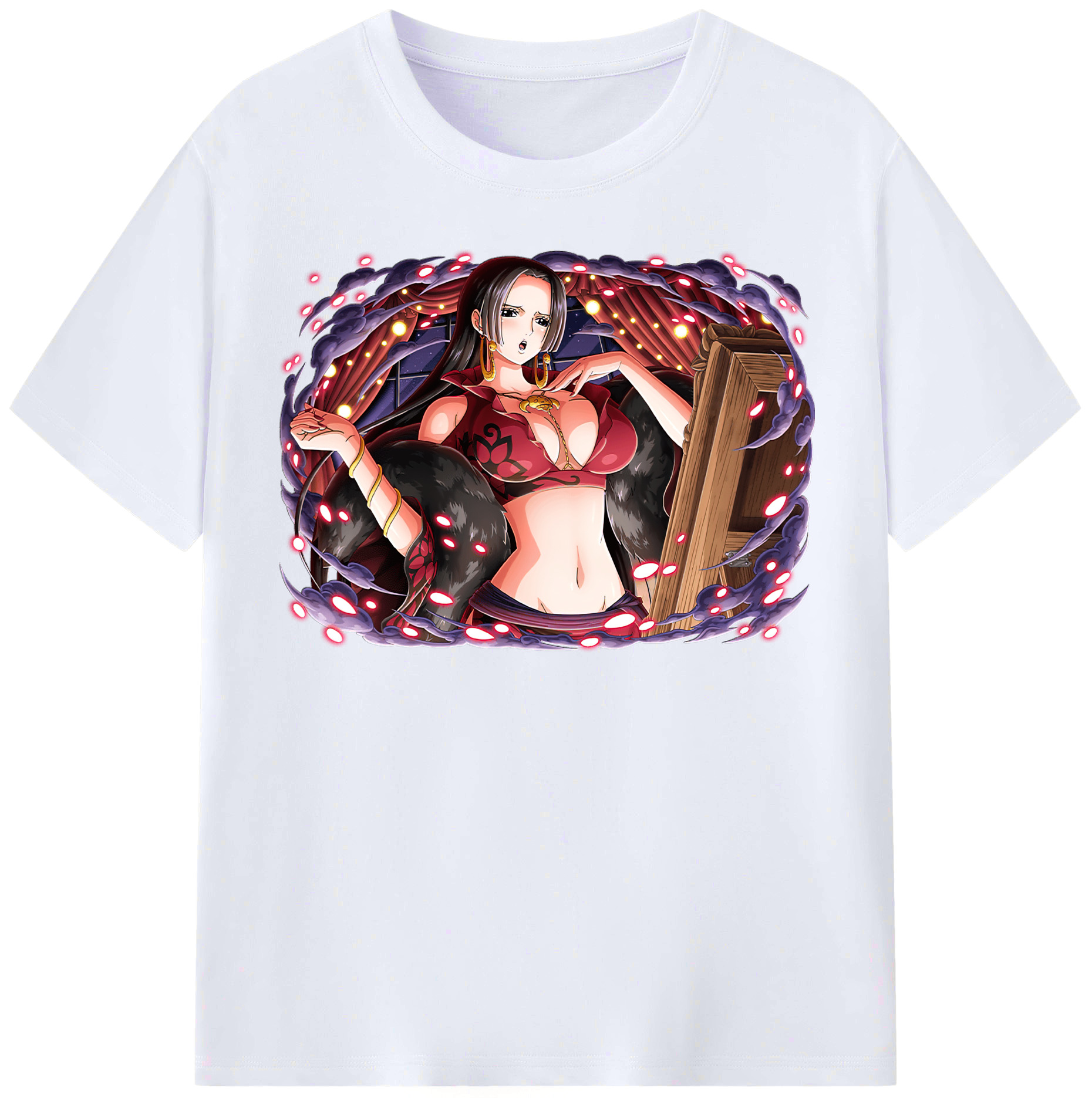 （画像用） ワンピース ボア・ハンコック ONE PIECE Boa·Hancock レディースカジュアルプリントTシャツ（綿100％）