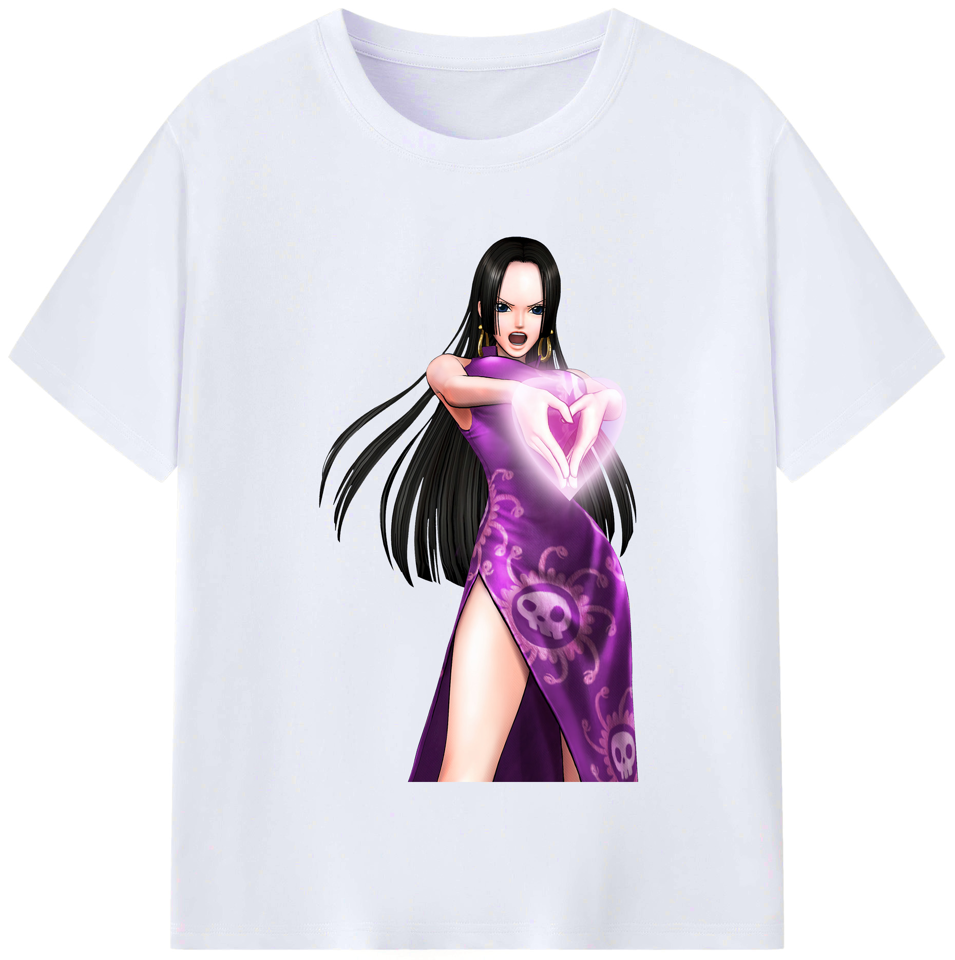 ワンピース ボア・ハンコック ONE PIECE Boa·Hancock レディースカジュアルプリントTシャツ（綿100％）