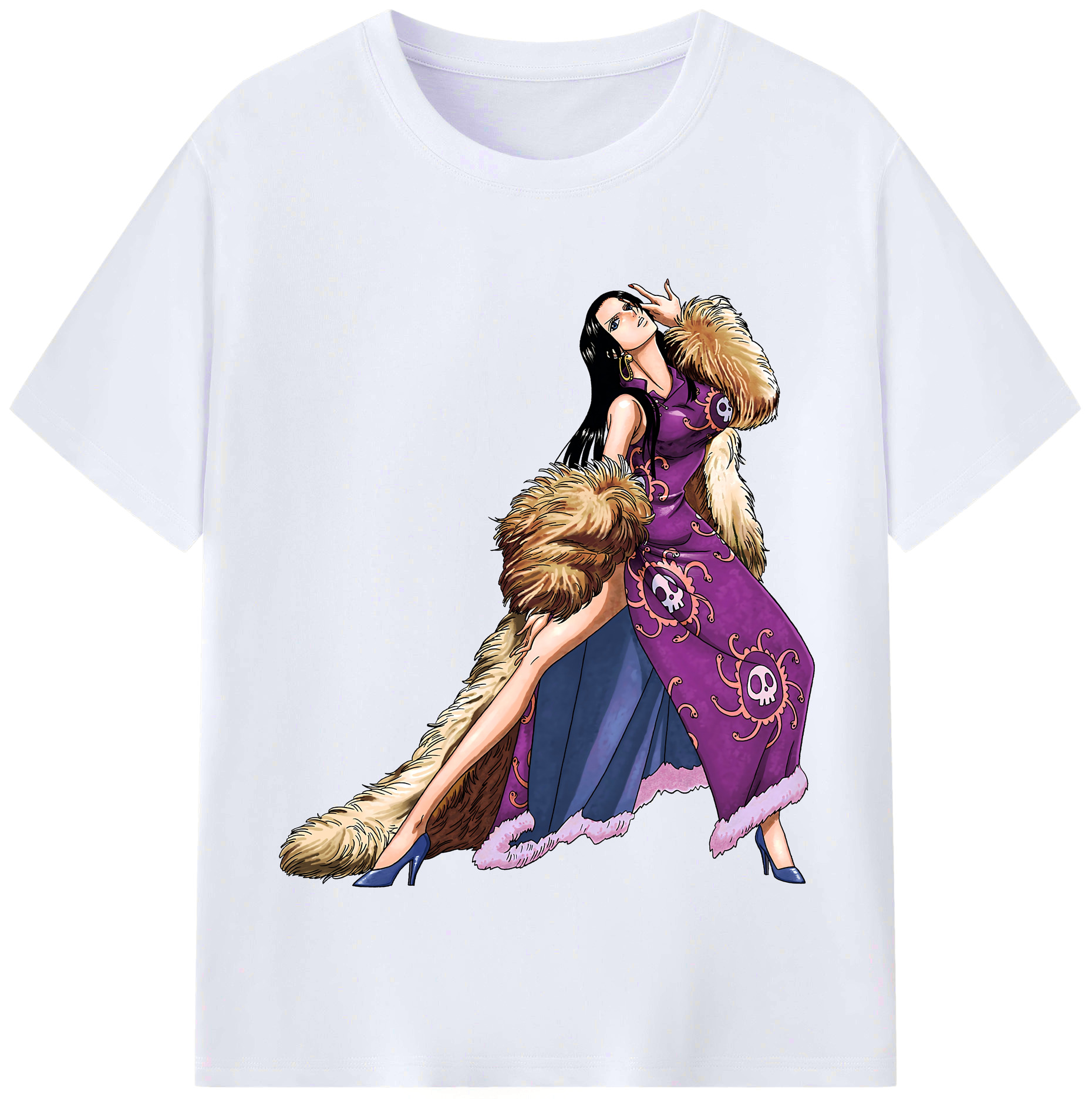 ワンピース ボア・ハンコック ONE PIECE Boa·Hancock レディースカジュアルプリントTシャツ（綿100％）