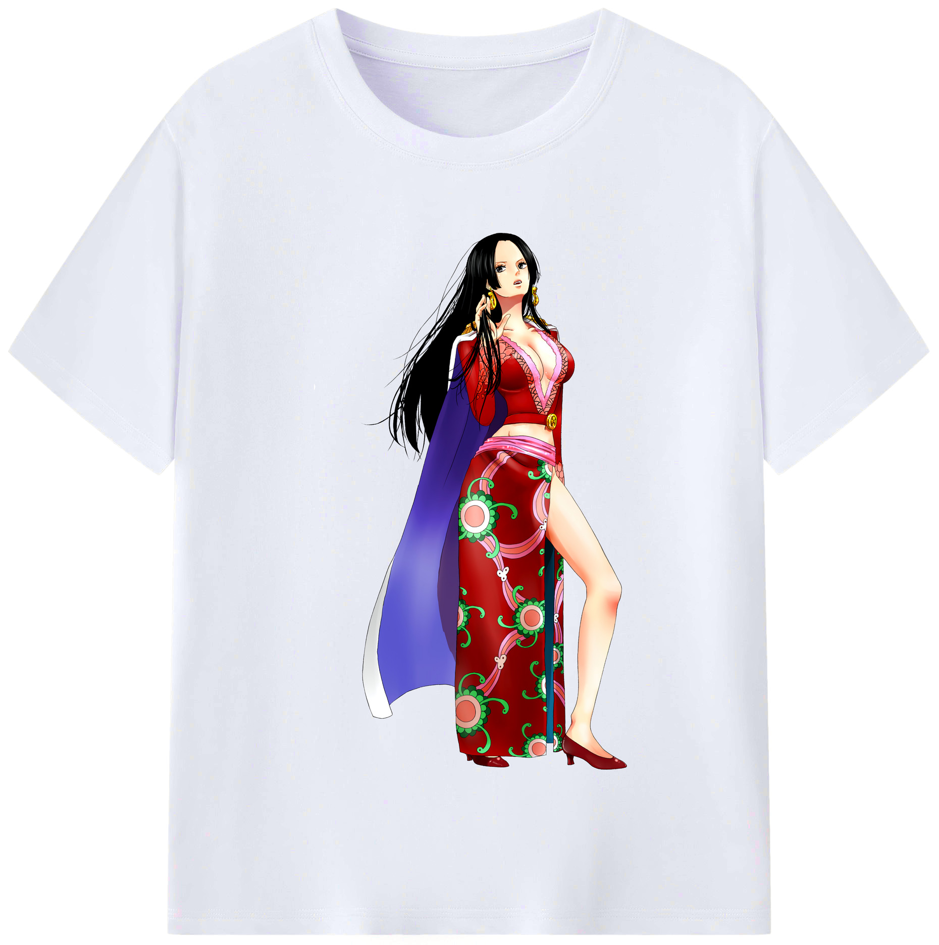 ワンピース ボア・ハンコック ONE PIECE Boa·Hancock レディースカジュアルプリントTシャツ（綿100％）