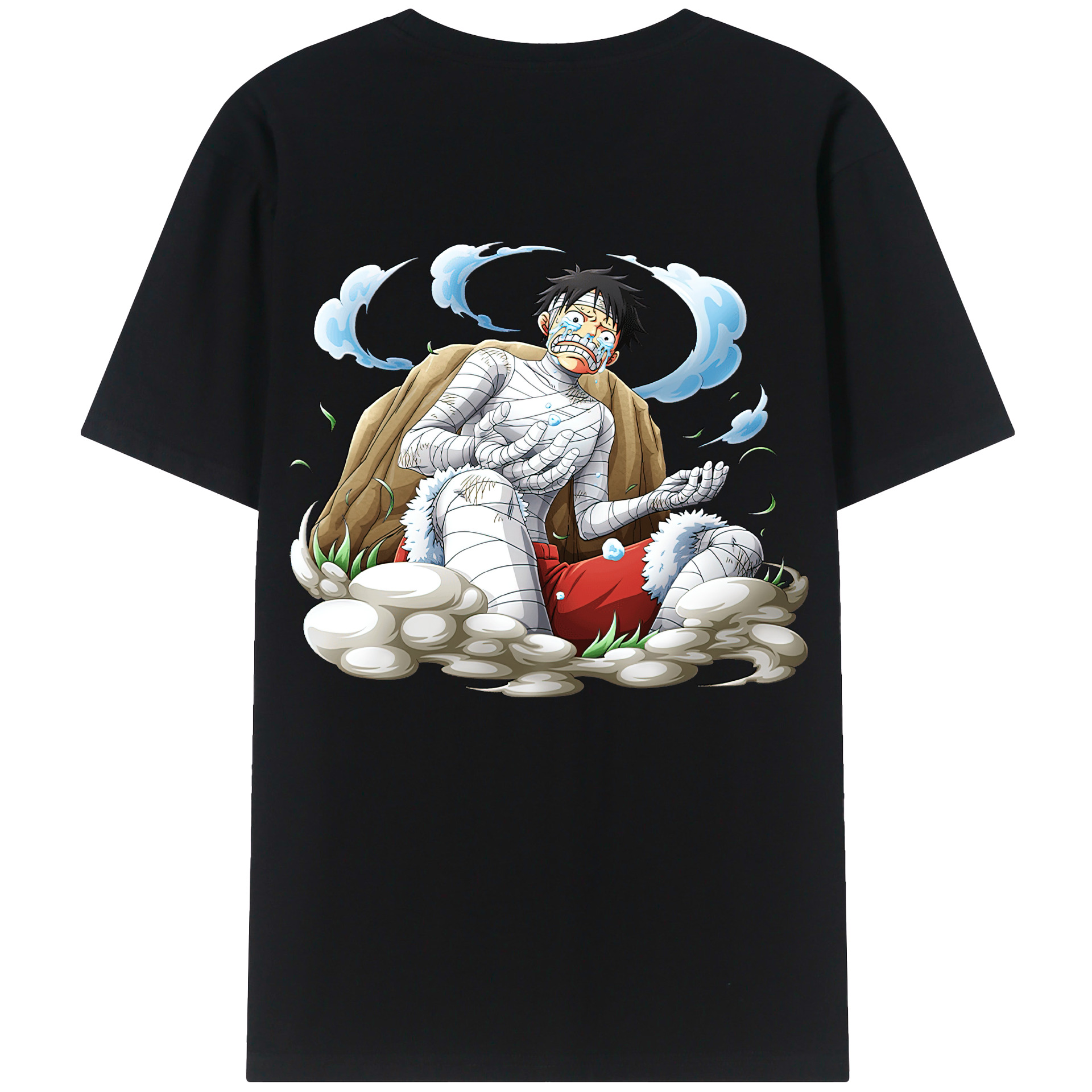 ワンピース モンキー・D・ルフィ ONE PIECE Monkey D. Luffy 綿100％半袖Tシャツ（背面プリント）