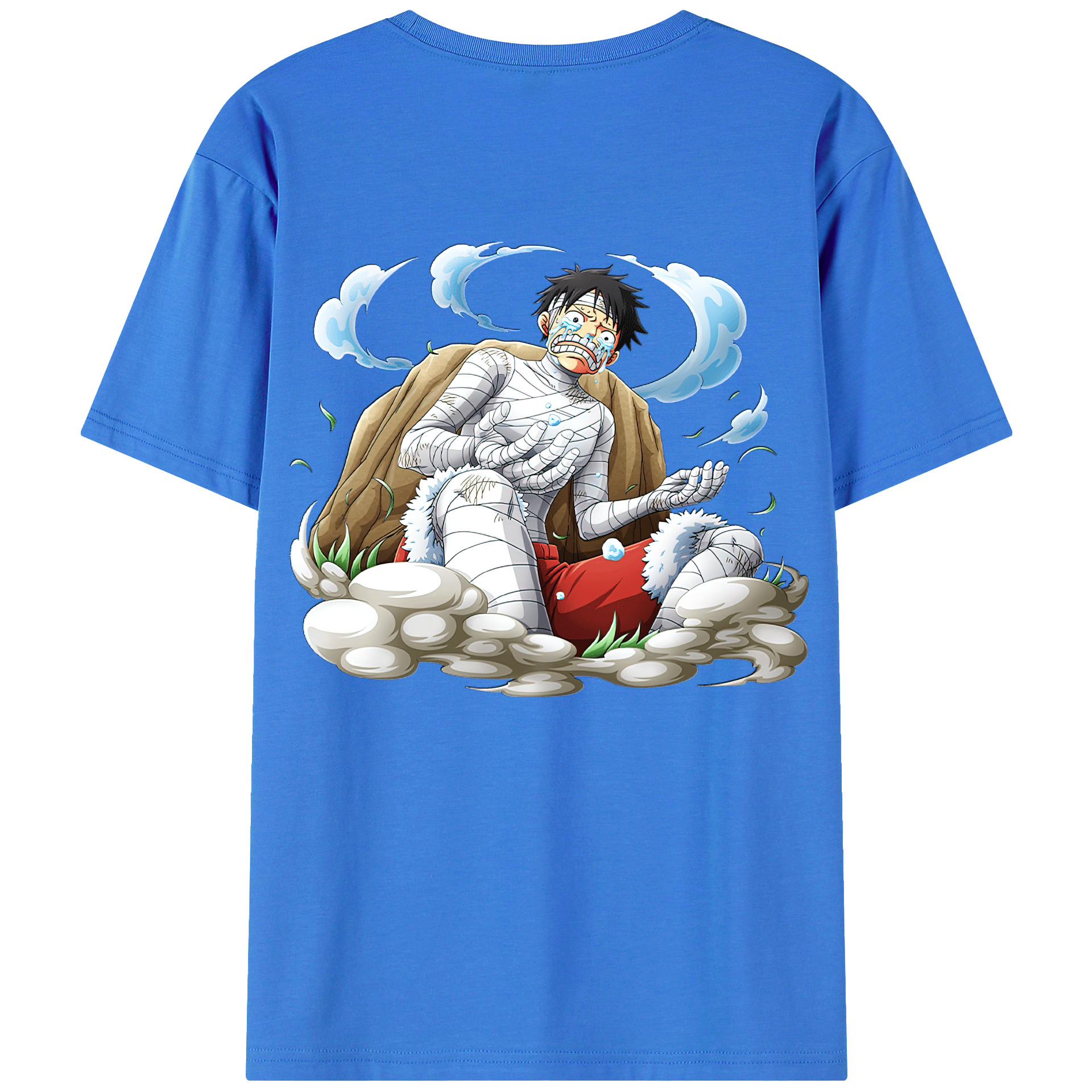 ワンピース モンキー・D・ルフィ ONE PIECE Monkey D. Luffy 綿100％半袖Tシャツ（背面プリント）