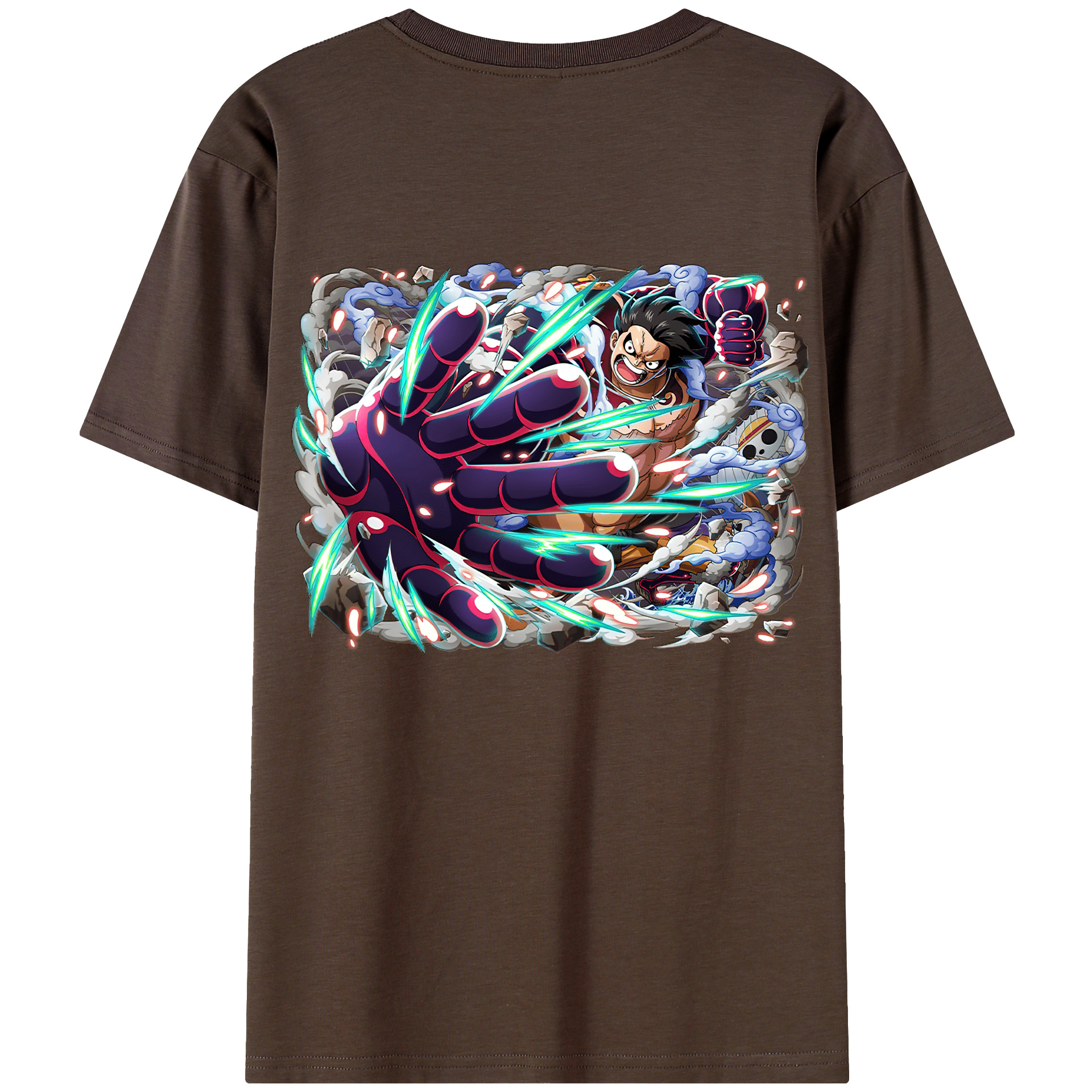 ワンピース モンキー・D・ルフィ ONE PIECE Monkey D. Luffy 綿100％半袖Tシャツ（背面プリント）