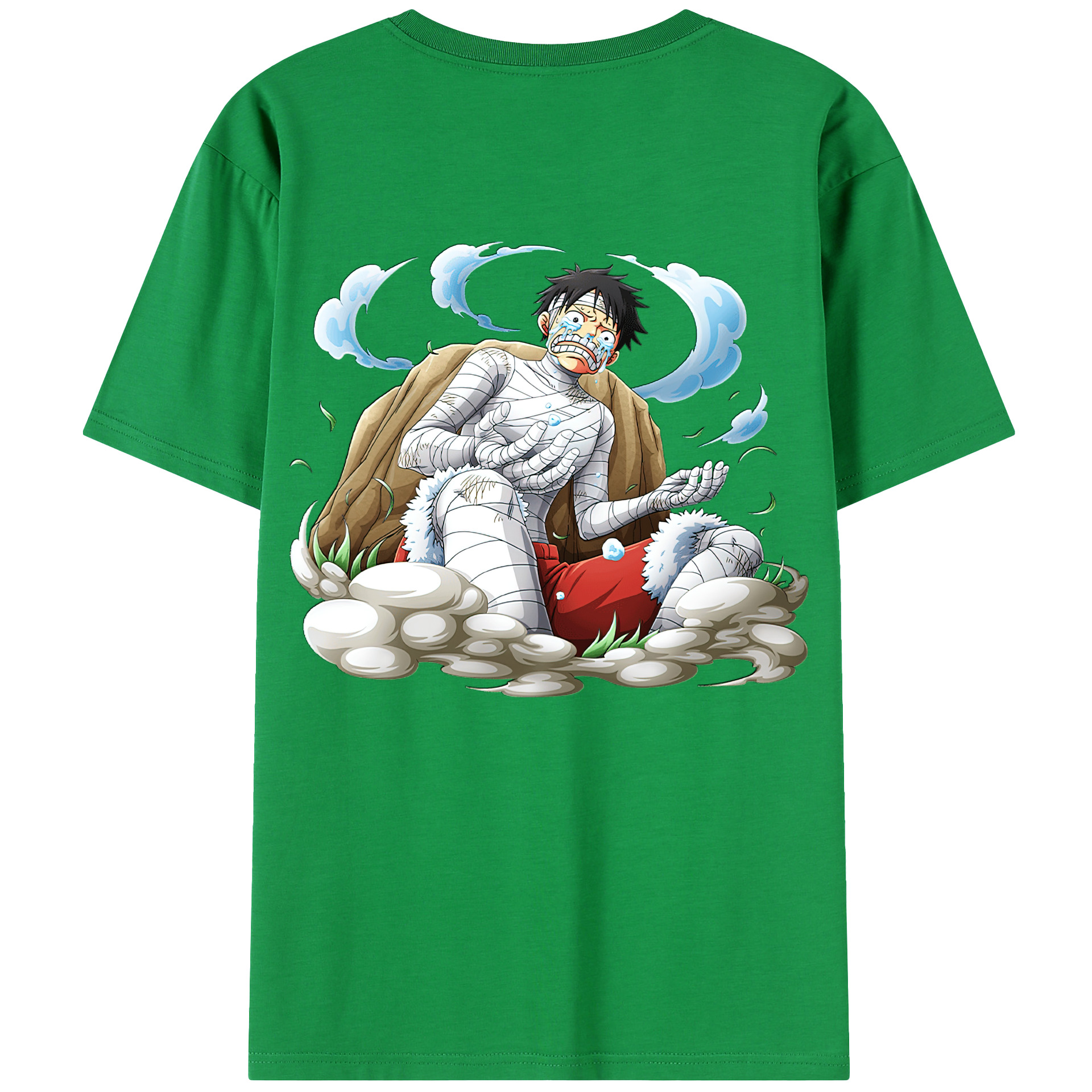 ワンピース モンキー・D・ルフィ ONE PIECE Monkey D. Luffy 綿100％半袖Tシャツ（背面プリント）