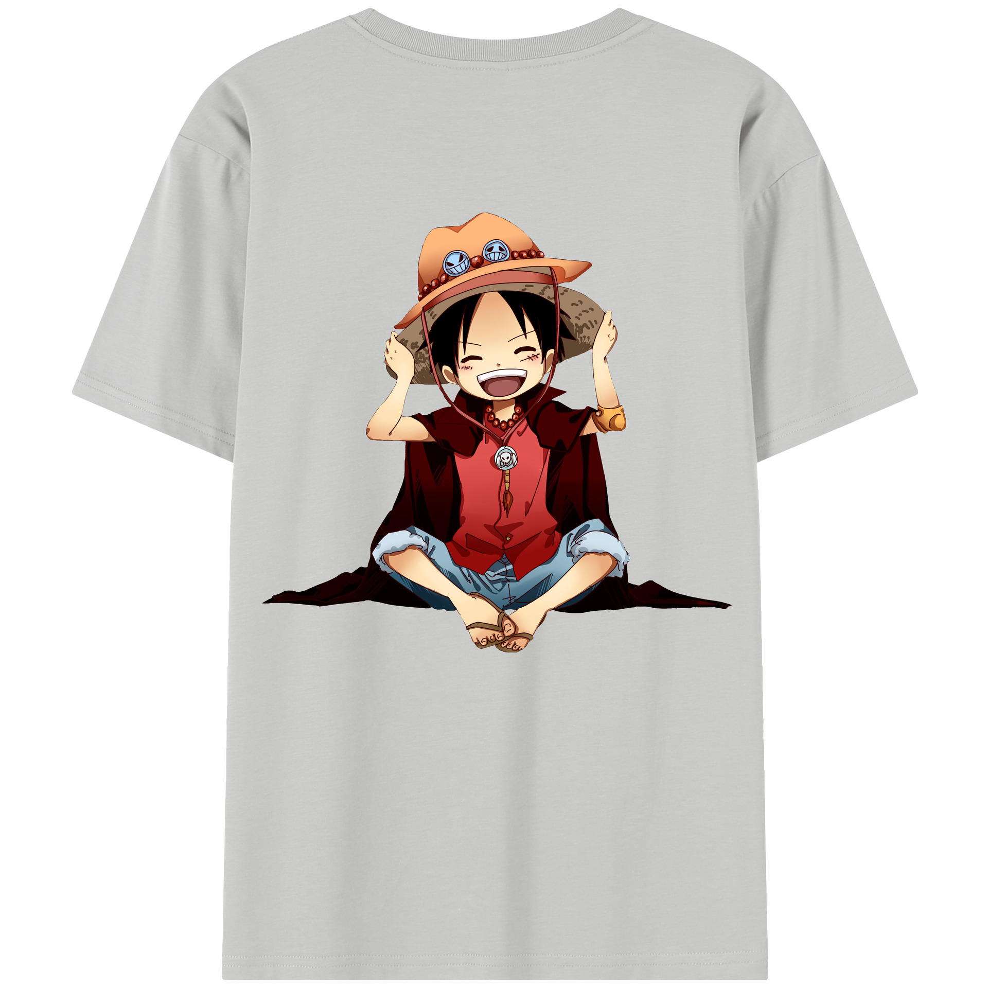 ワンピース モンキー・D・ルフィ ONE PIECE Monkey D. Luffy 綿100％半袖Tシャツ（背面プリント）