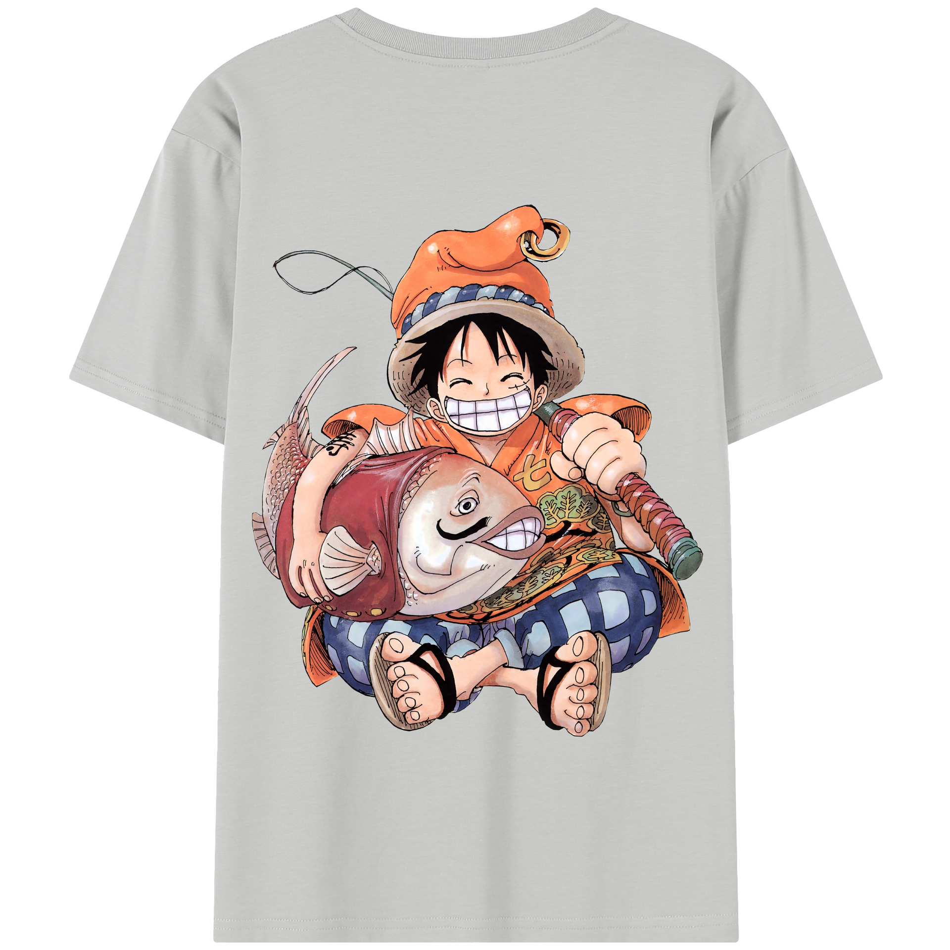 ワンピース モンキー・D・ルフィ ONE PIECE Monkey D. Luffy 綿100％半袖Tシャツ（背面プリント）