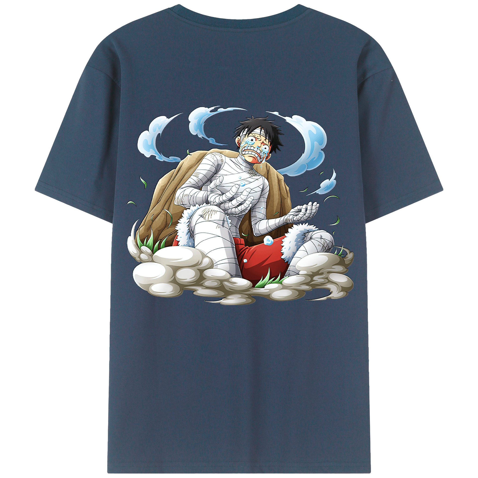 ワンピース モンキー・D・ルフィ ONE PIECE Monkey D. Luffy 綿100％半袖Tシャツ（背面プリント）