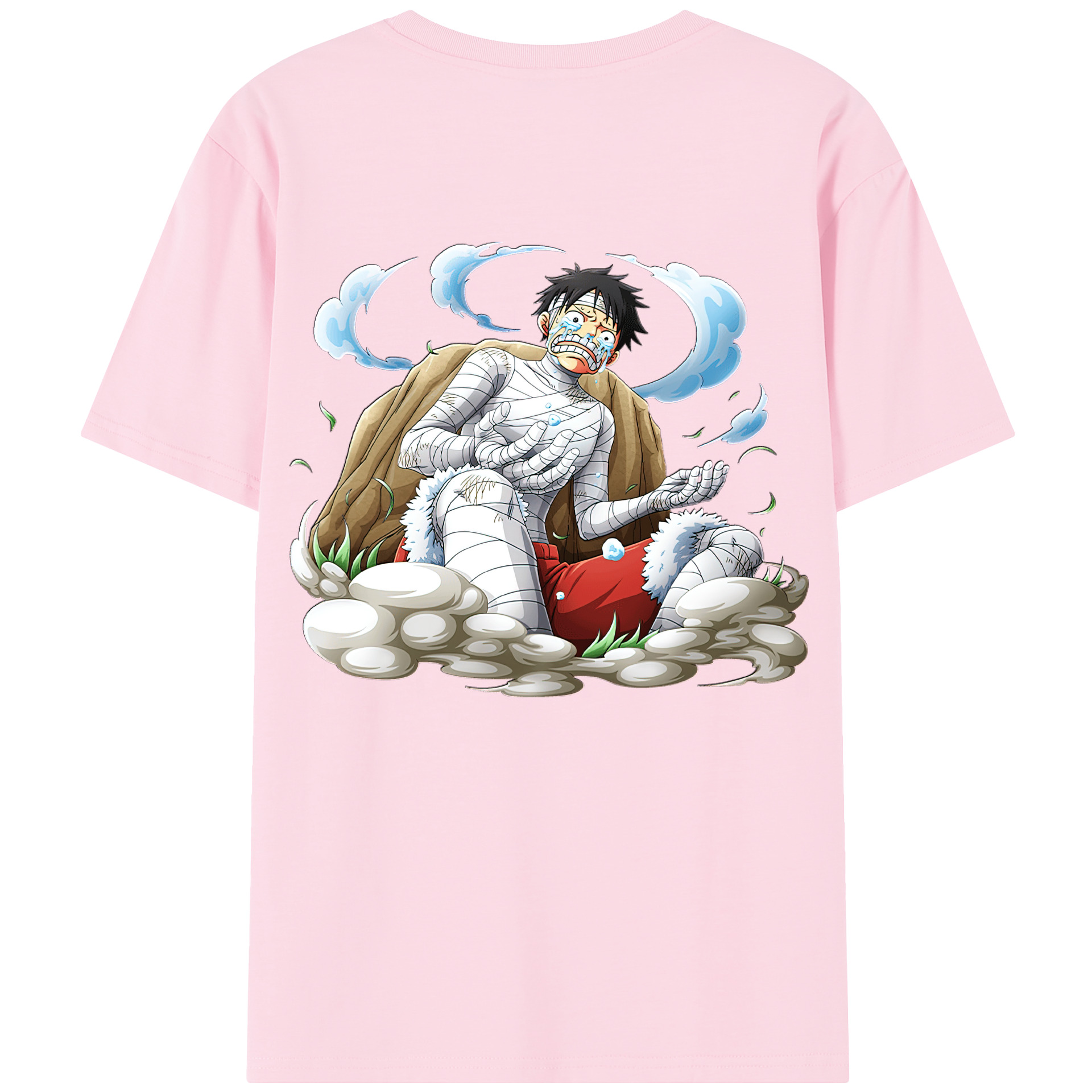 ワンピース モンキー・D・ルフィ ONE PIECE Monkey D. Luffy 綿100％半袖Tシャツ（背面プリント）