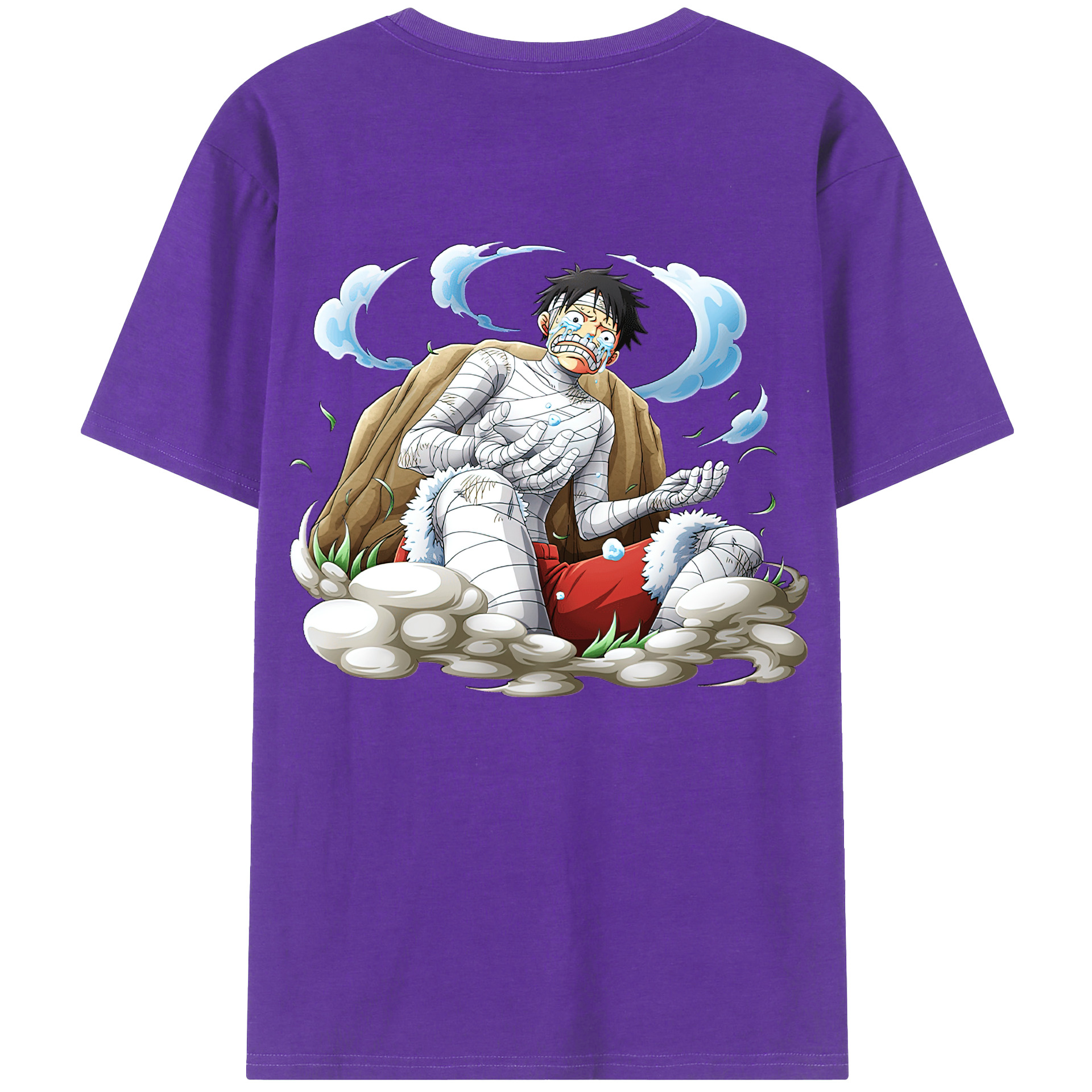 ワンピース モンキー・D・ルフィ ONE PIECE Monkey D. Luffy 綿100％半袖Tシャツ（背面プリント）