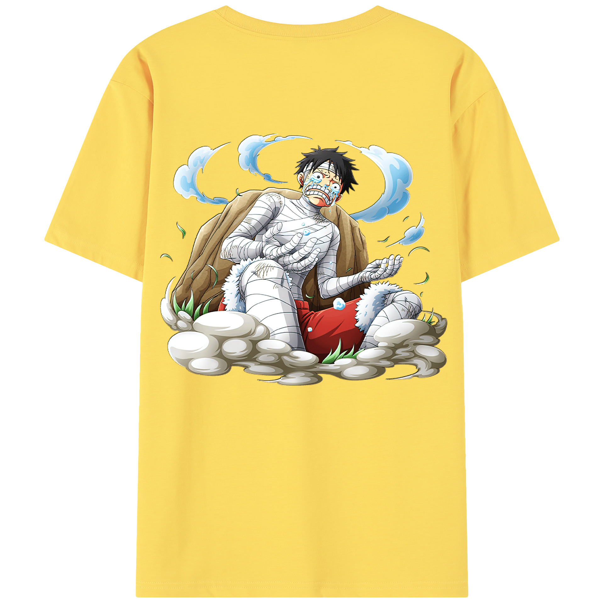 ワンピース モンキー・D・ルフィ ONE PIECE Monkey D. Luffy 綿100％半袖Tシャツ（背面プリント）