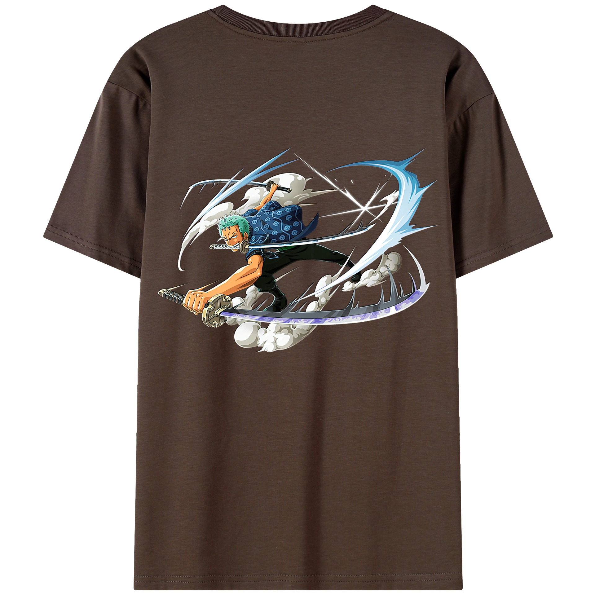 ワンピース ロロノア・ゾロ ONE PIECE Roronoa Zoro 綿100％半袖Tシャツ（背面プリント）