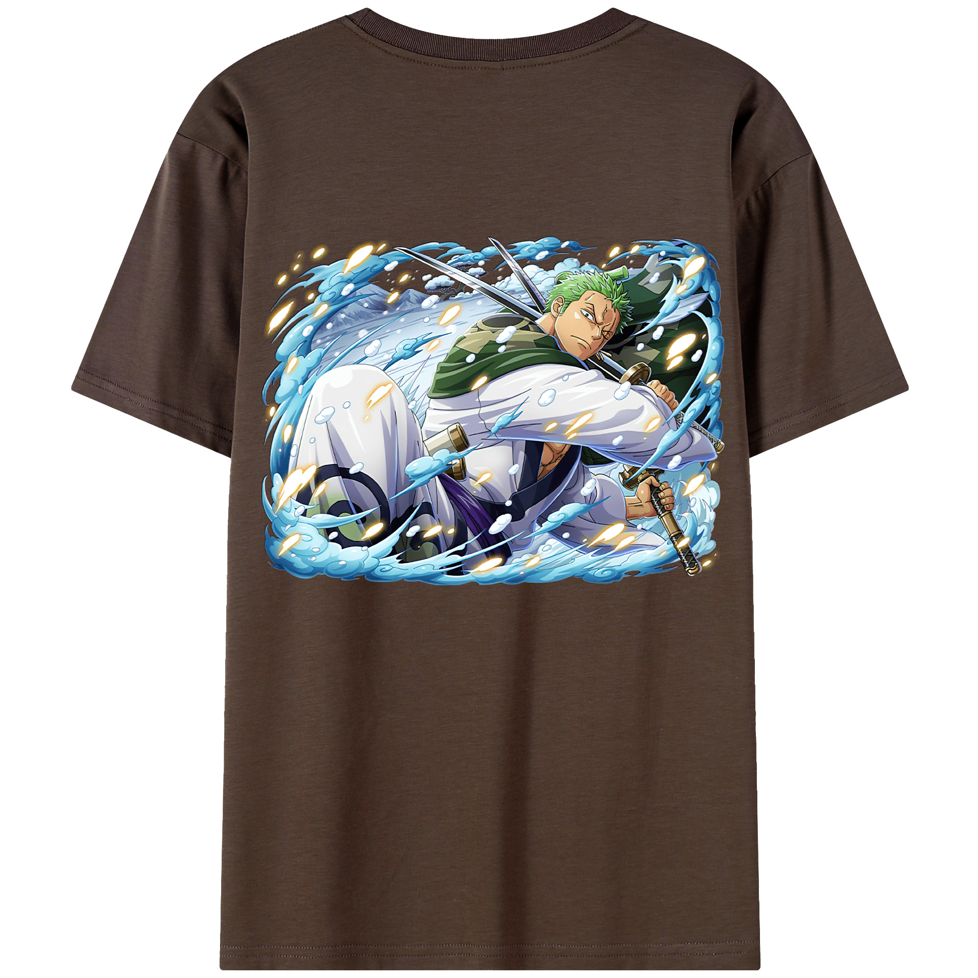 ワンピース ロロノア・ゾロ ONE PIECE Roronoa Zoro 綿100％半袖Tシャツ（背面プリント）