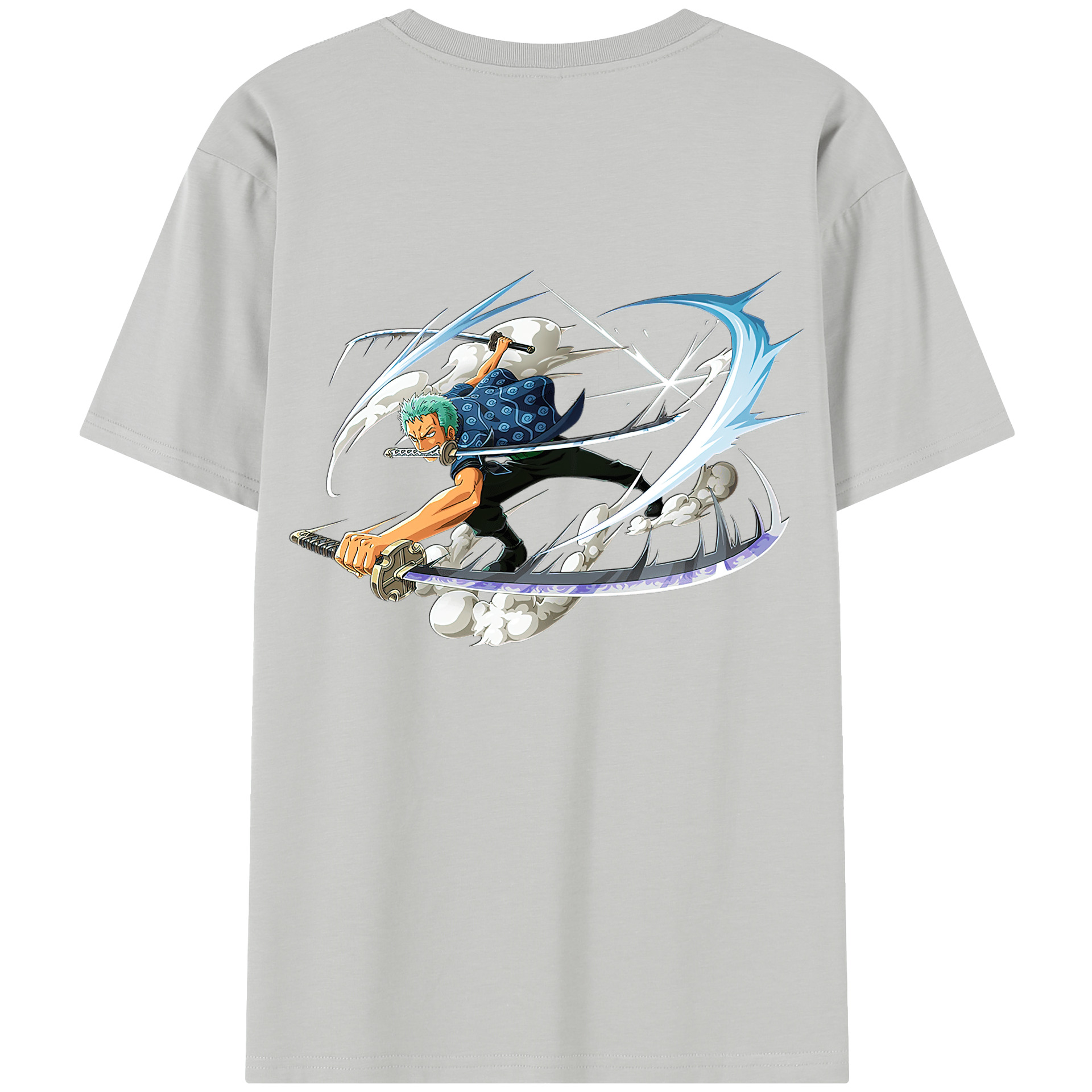 ワンピース ロロノア・ゾロ ONE PIECE Roronoa Zoro 綿100％半袖Tシャツ（背面プリント）