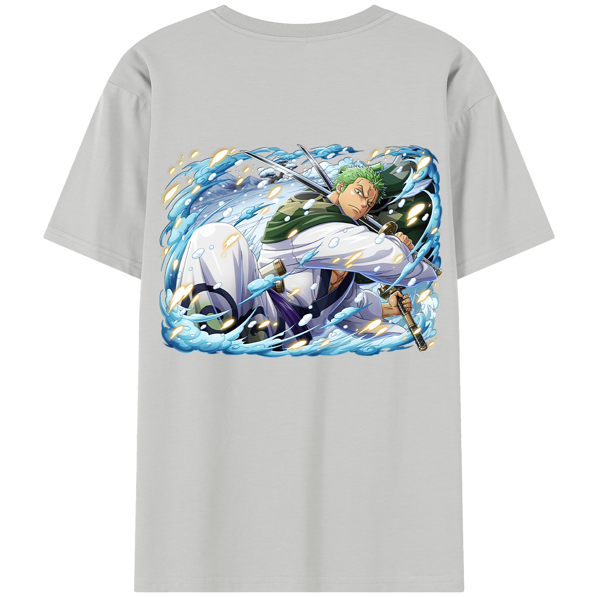 ワンピース ロロノア・ゾロ ONE PIECE Roronoa Zoro 綿100％半袖Tシャツ（背面プリント）