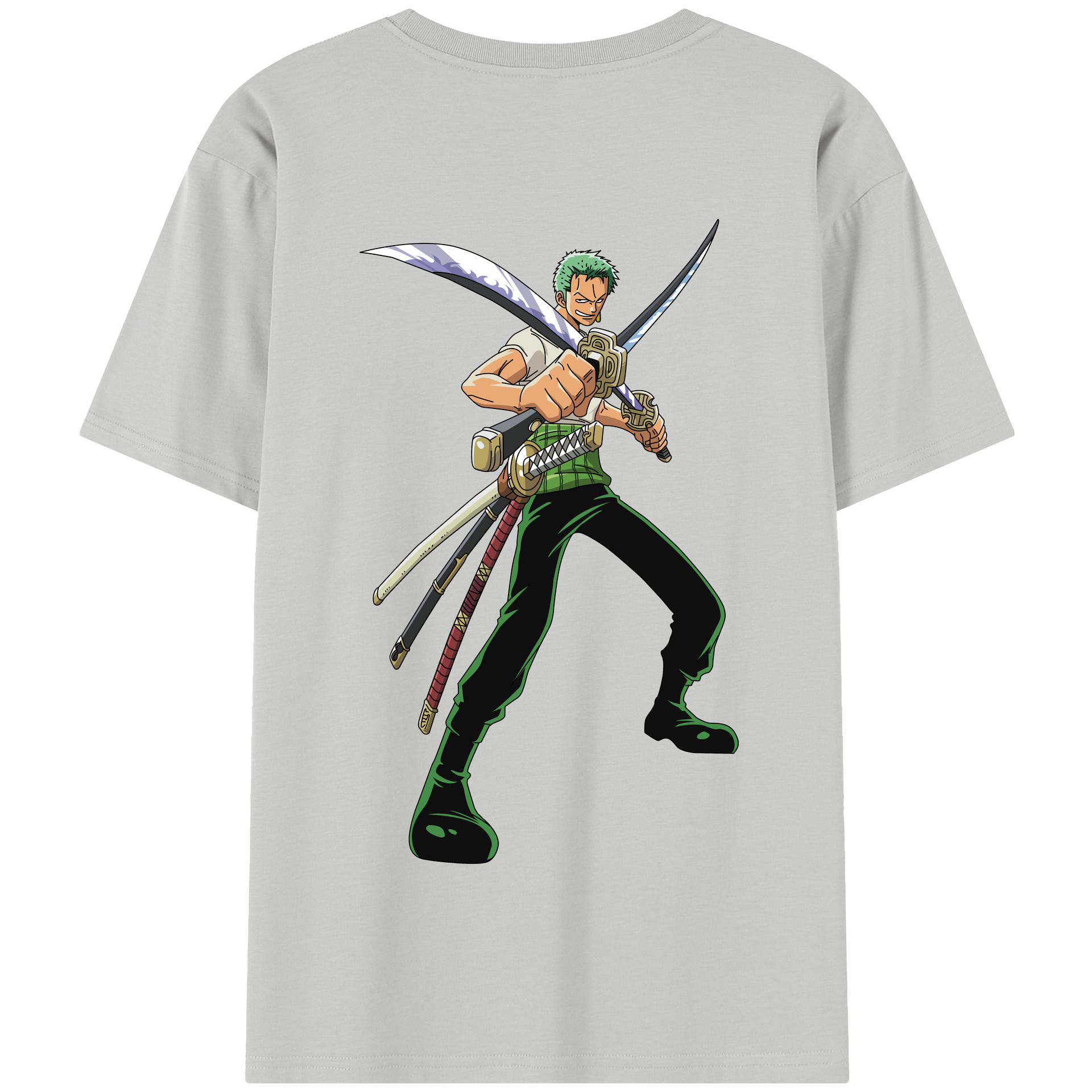 ワンピース ロロノア・ゾロ ONE PIECE Roronoa Zoro 綿100％半袖Tシャツ（背面プリント）