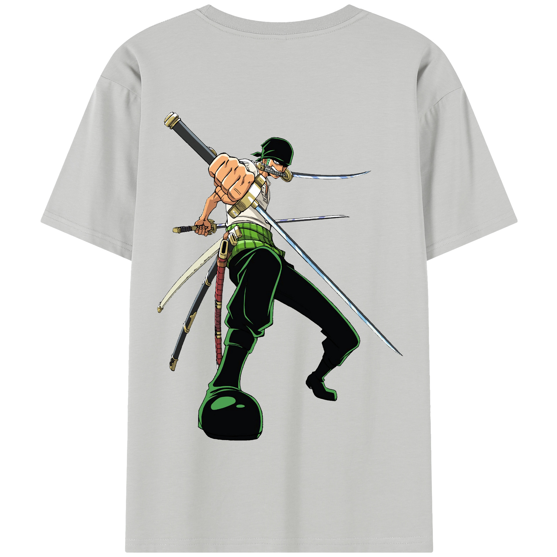 ワンピース ロロノア・ゾロ ONE PIECE Roronoa Zoro 綿100％半袖Tシャツ（背面プリント）