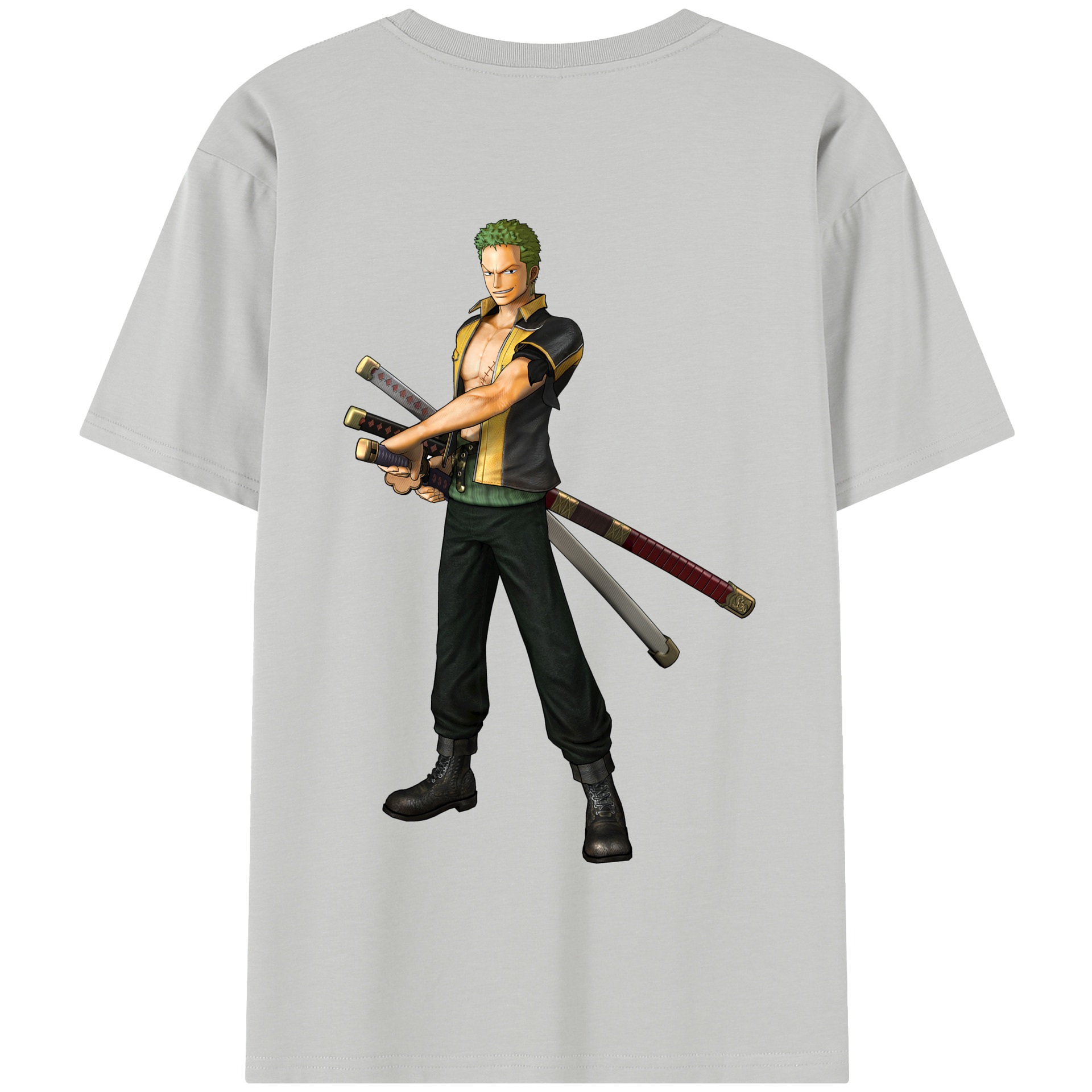 ワンピース ロロノア・ゾロ ONE PIECE Roronoa Zoro 綿100％半袖Tシャツ（背面プリント）