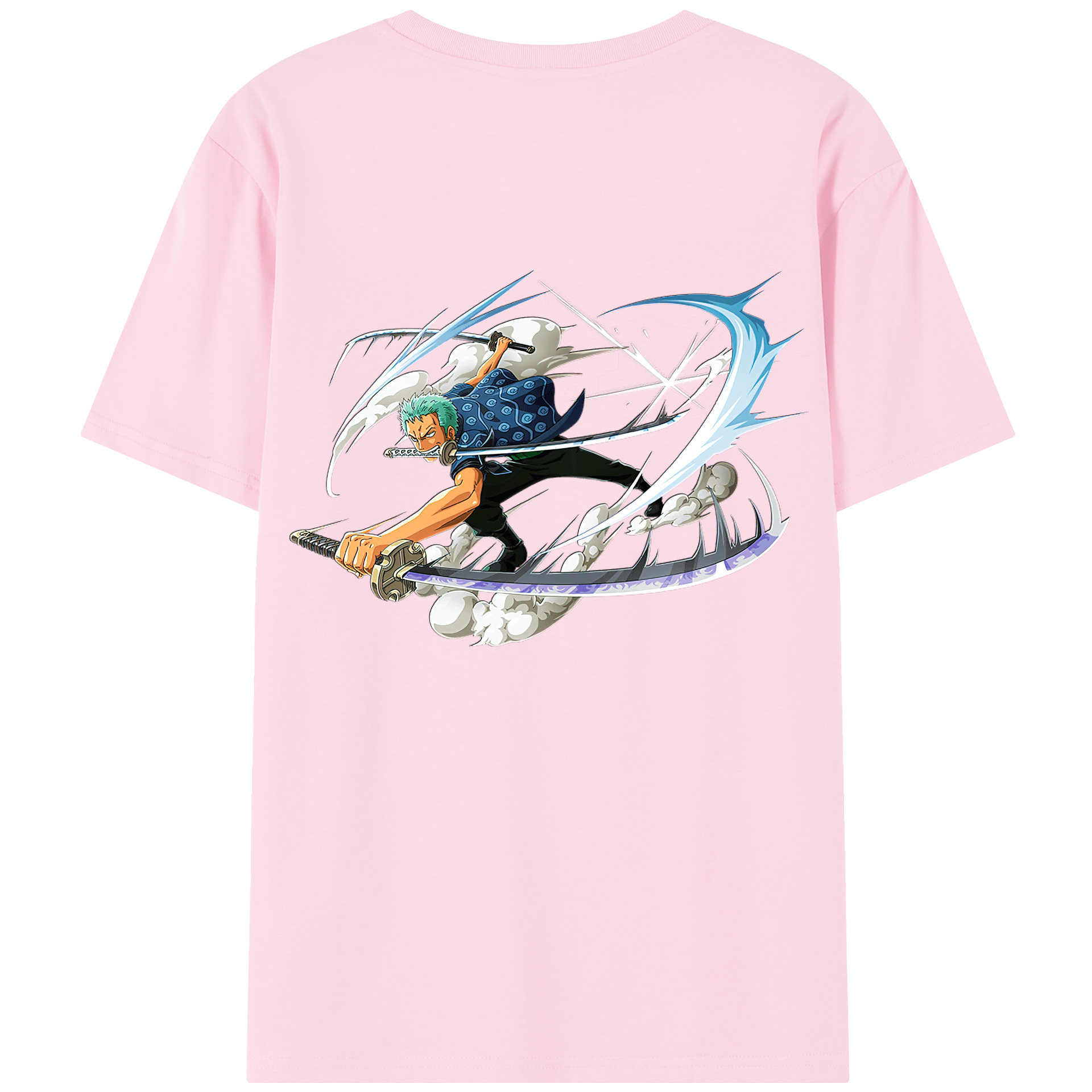 ワンピース ロロノア・ゾロ ONE PIECE Roronoa Zoro 綿100％半袖Tシャツ（背面プリント）