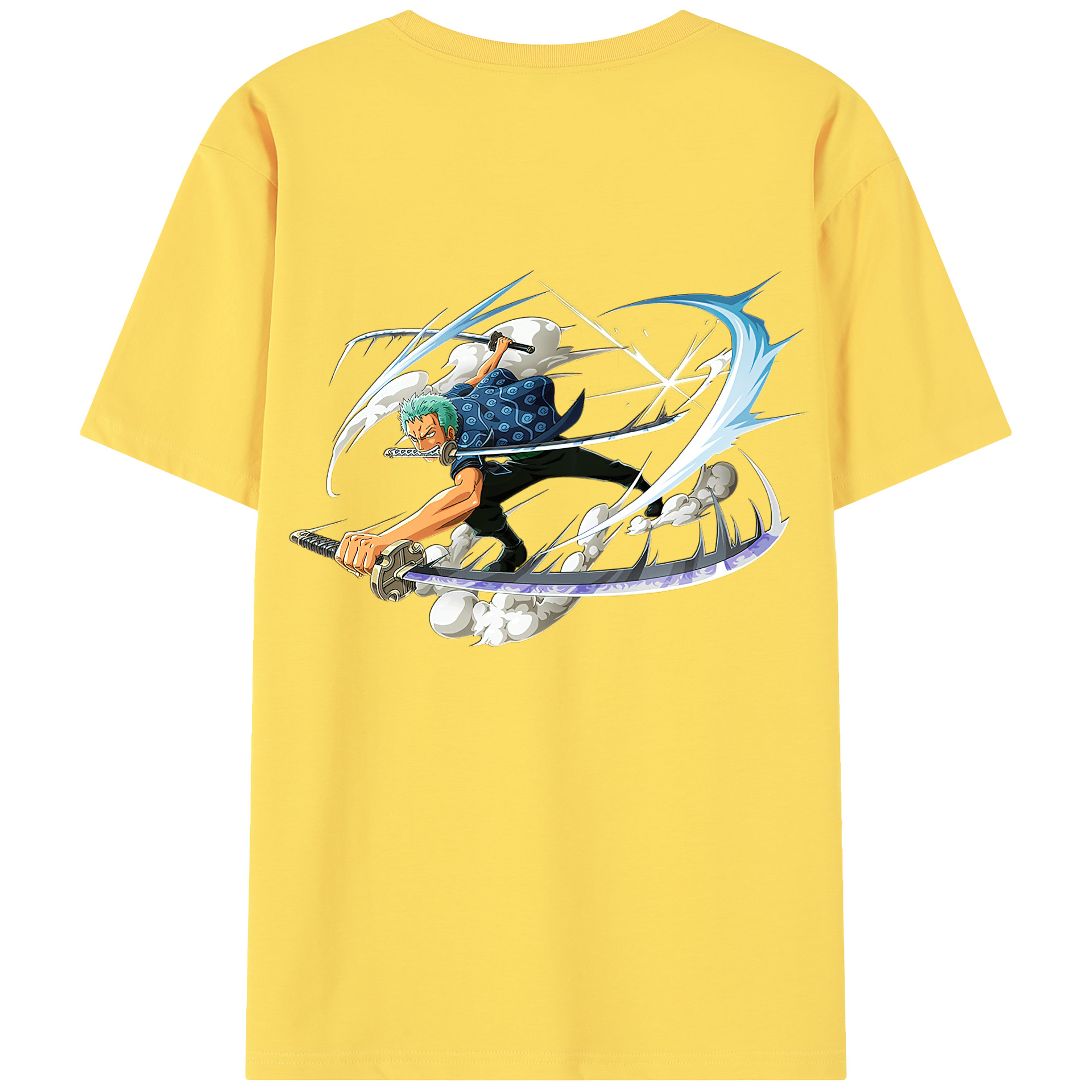 ワンピース ロロノア・ゾロ ONE PIECE Roronoa Zoro 綿100％半袖Tシャツ（背面プリント）