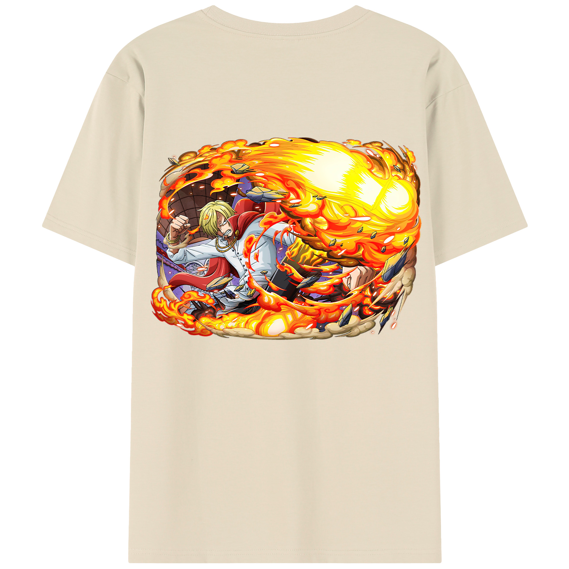 ワンピース サンジ ONE PIECE Sanji 綿100％半袖Tシャツ（背面プリント）