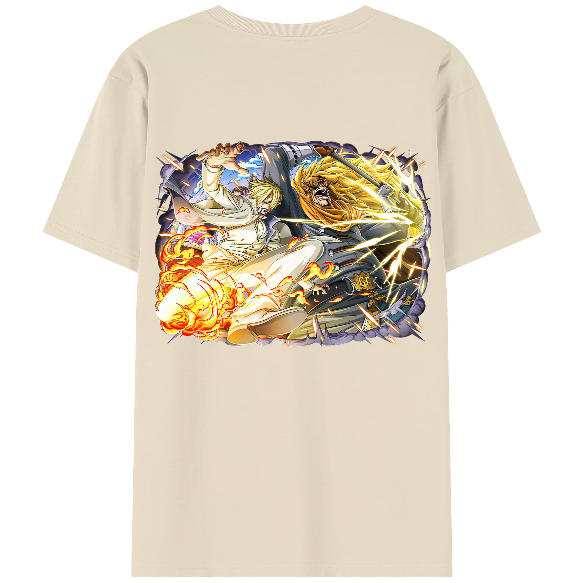 ワンピース サンジ ONE PIECE Sanji 綿100％半袖Tシャツ（背面プリント）